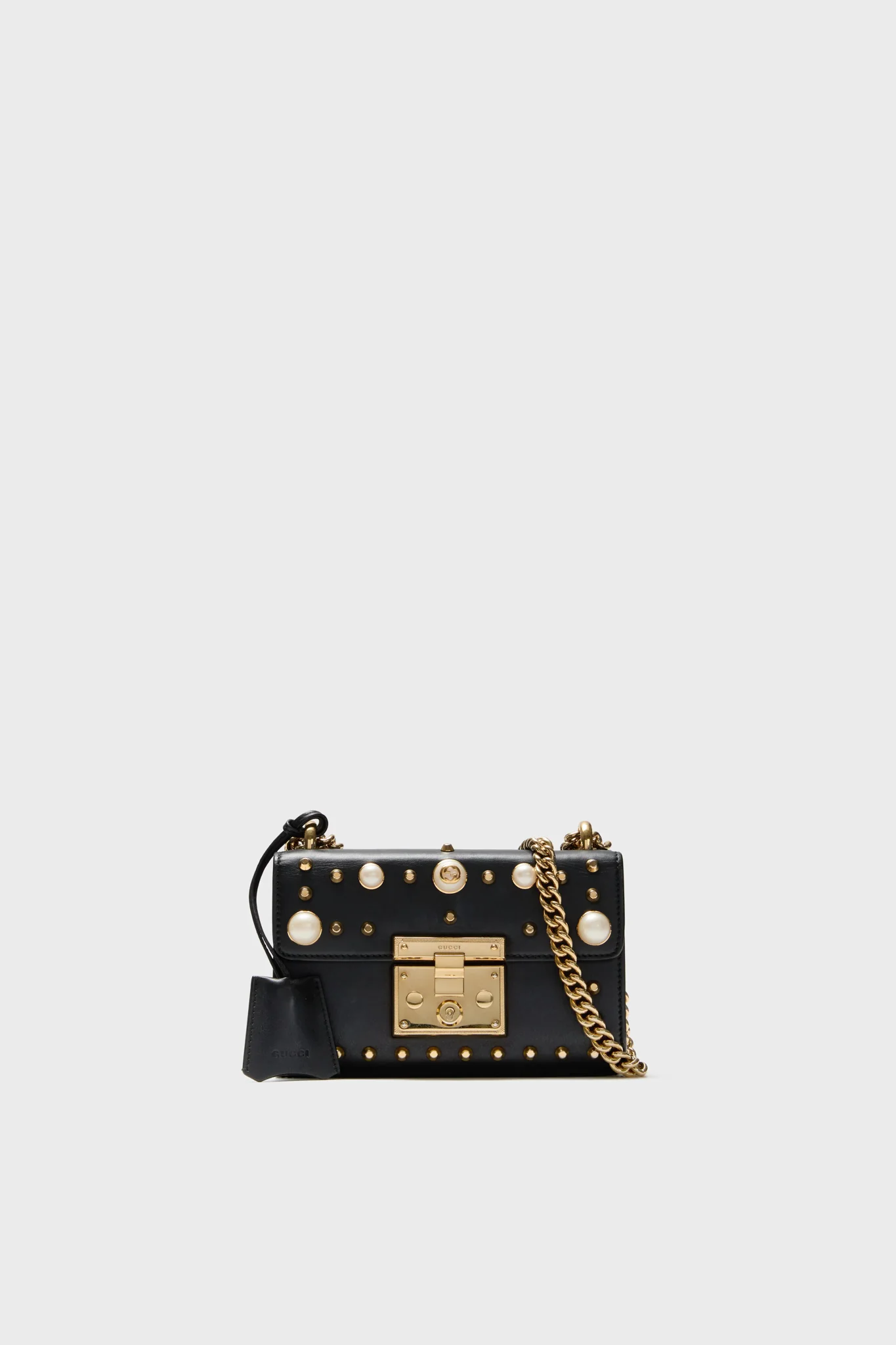 Gucci Black Padlock Chain Shoulder Bag