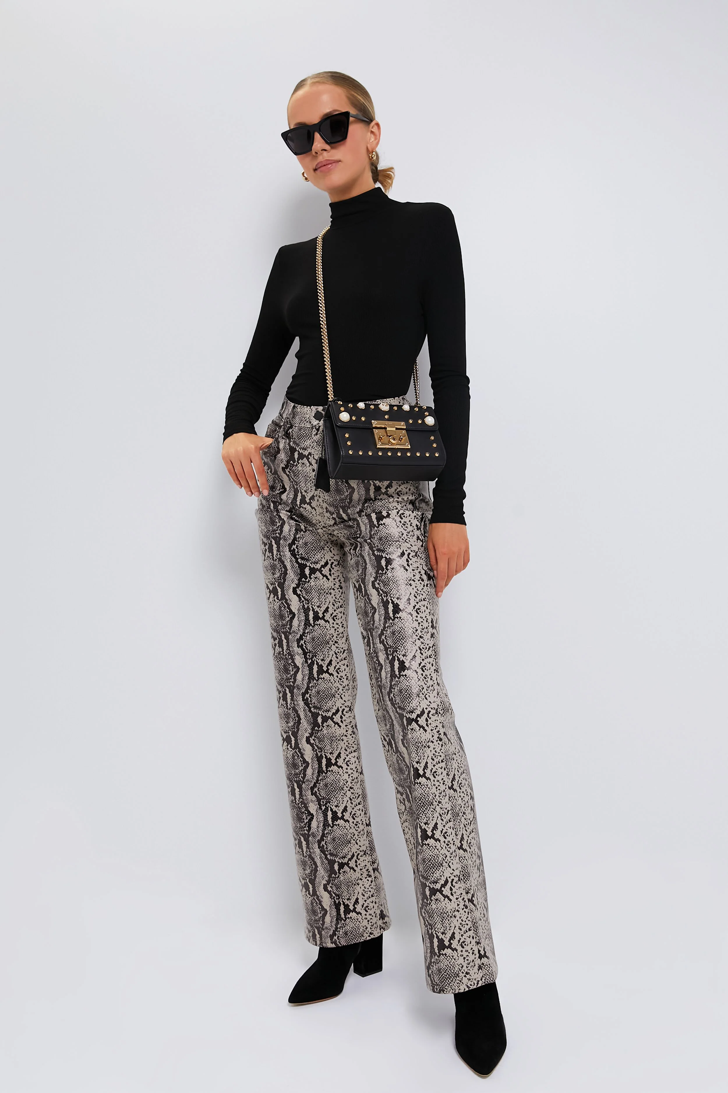 Gucci Black Padlock Chain Shoulder Bag - Image 3
