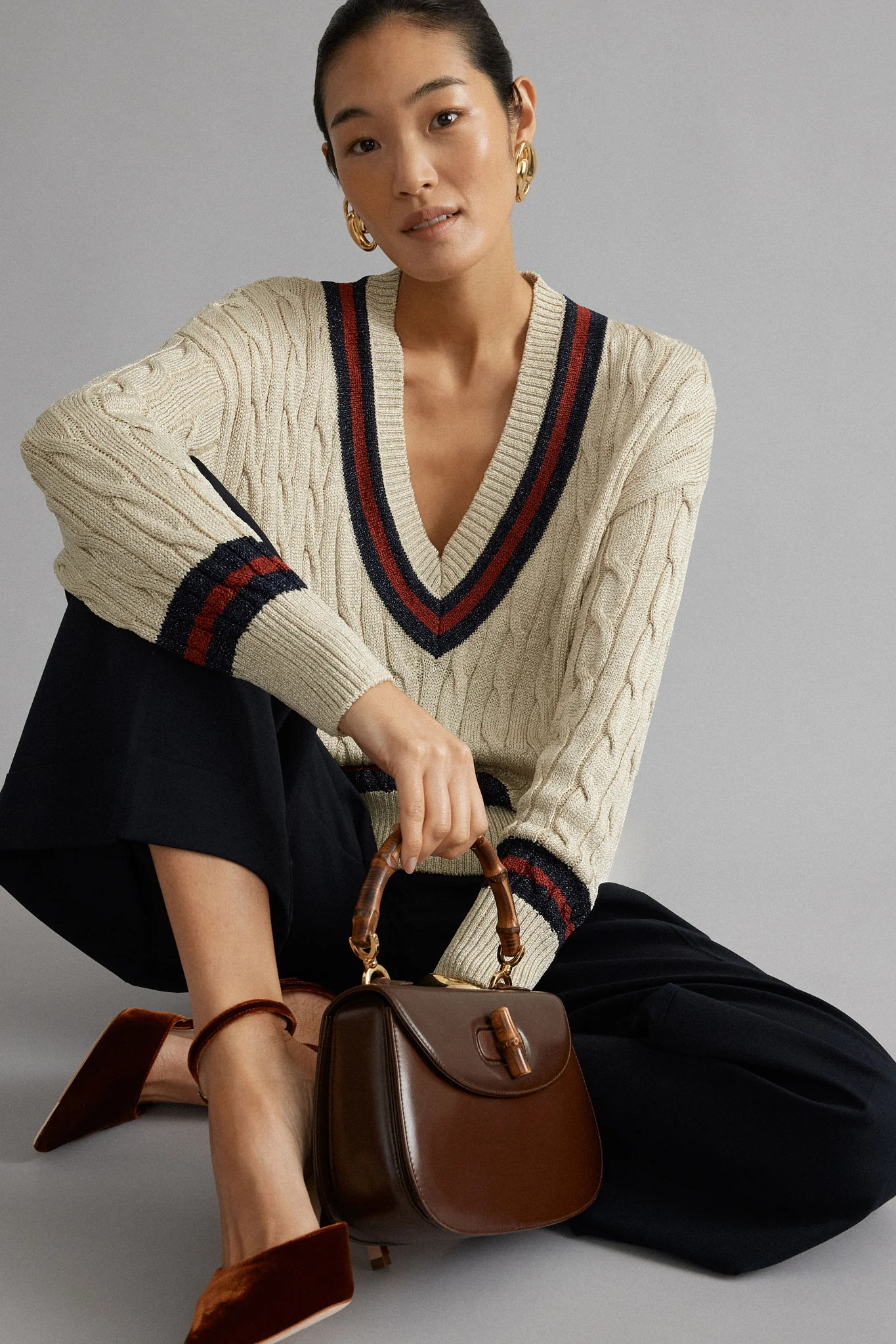 GUCCI Brown Bamboo Small Top Handle Bag - Image 2