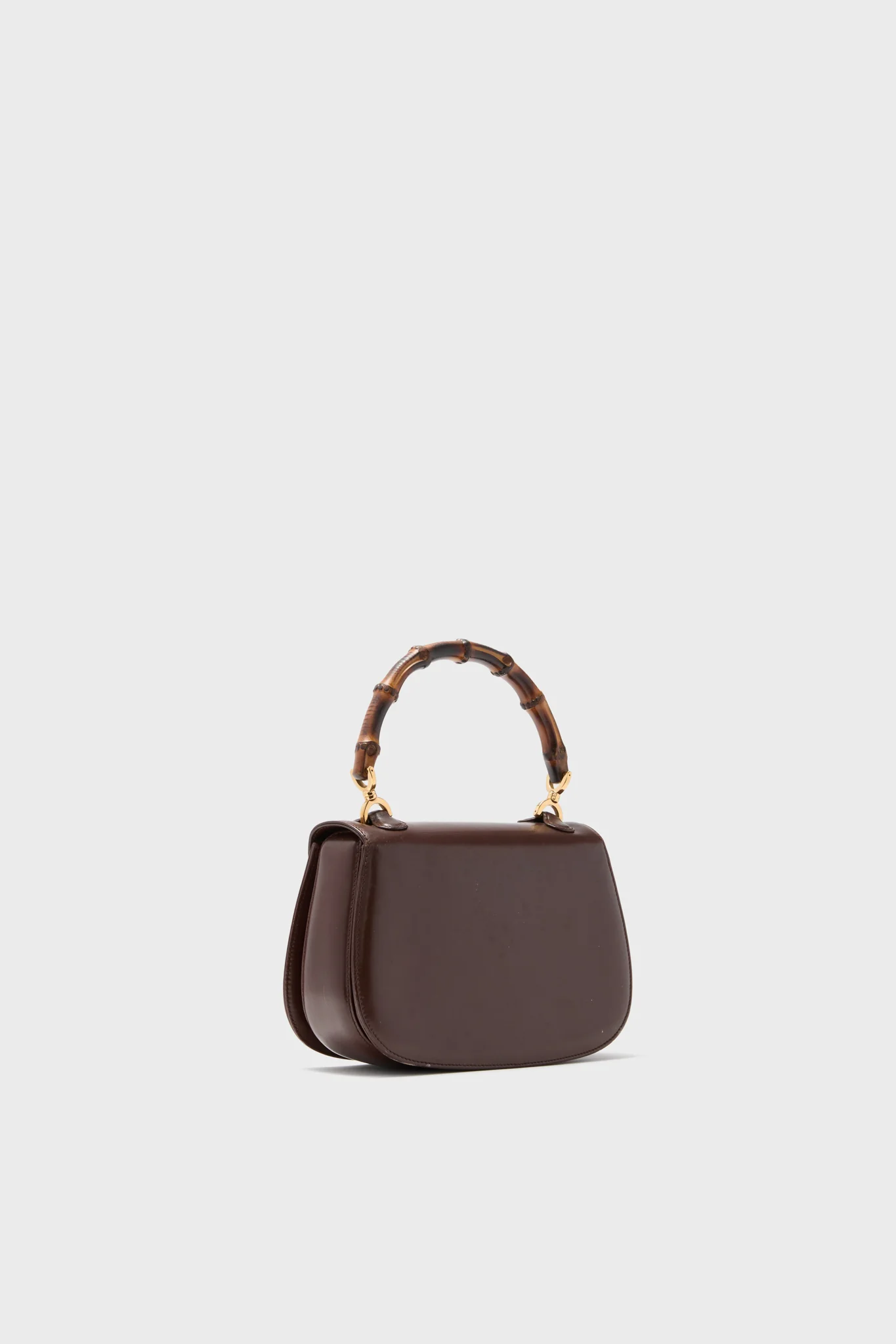 GUCCI Brown Bamboo Small Top Handle Bag - Image 6