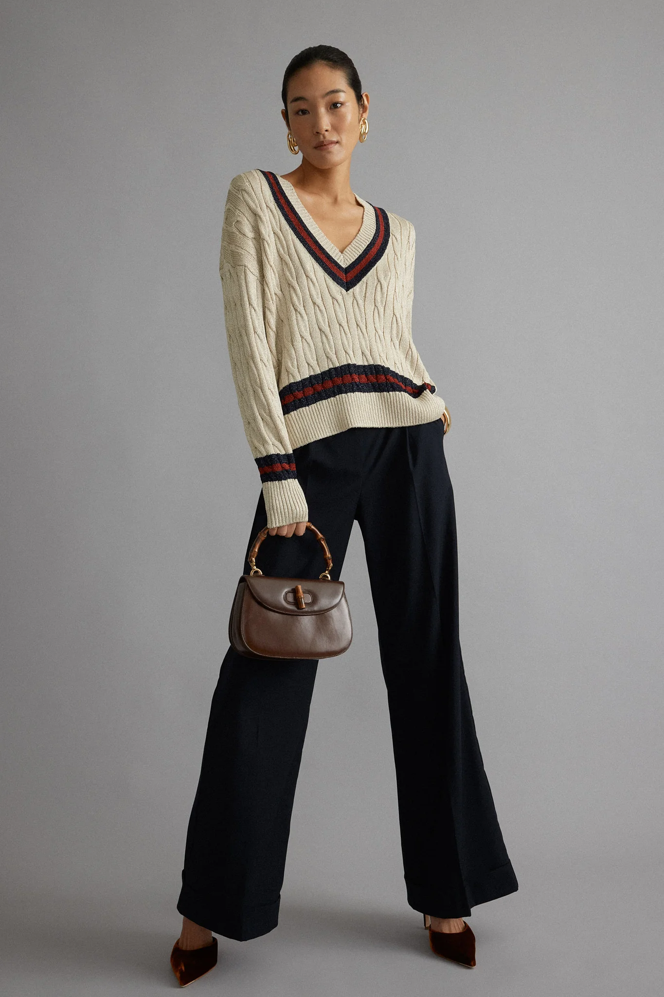 GUCCI Brown Bamboo Small Top Handle Bag - Image 7