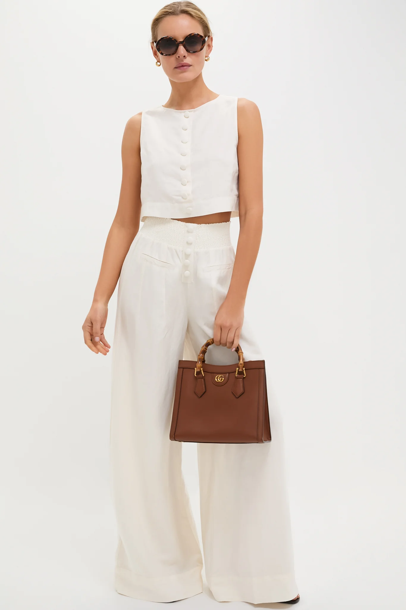Gucci Brown Diana Bamboo Handle Tote - Image 3