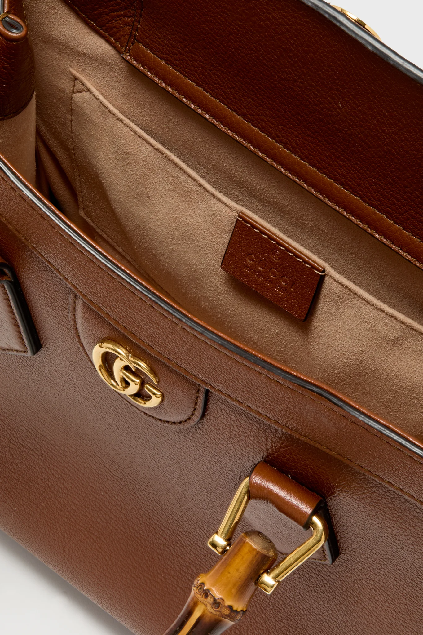 Gucci Brown Diana Bamboo Handle Tote - Image 5