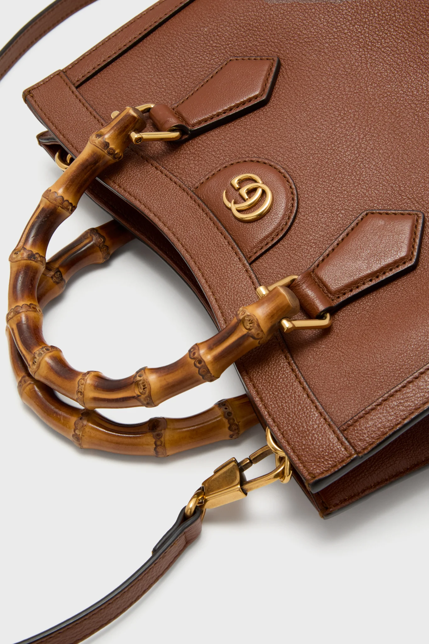 Gucci Brown Diana Bamboo Handle Tote - Image 6
