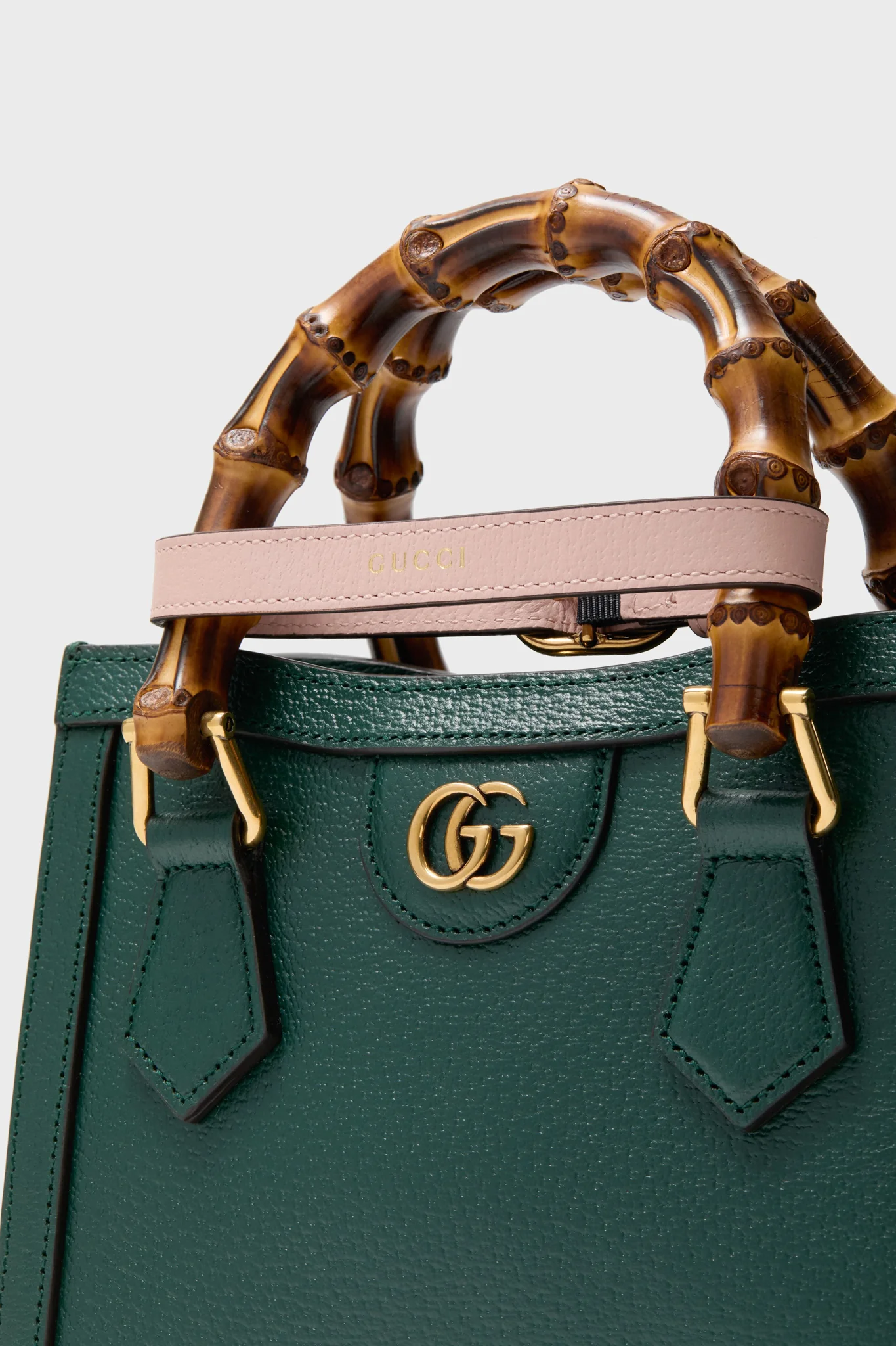 GUCCI Dark Green Bamboo Diana 2 Way Handbag - Image 6