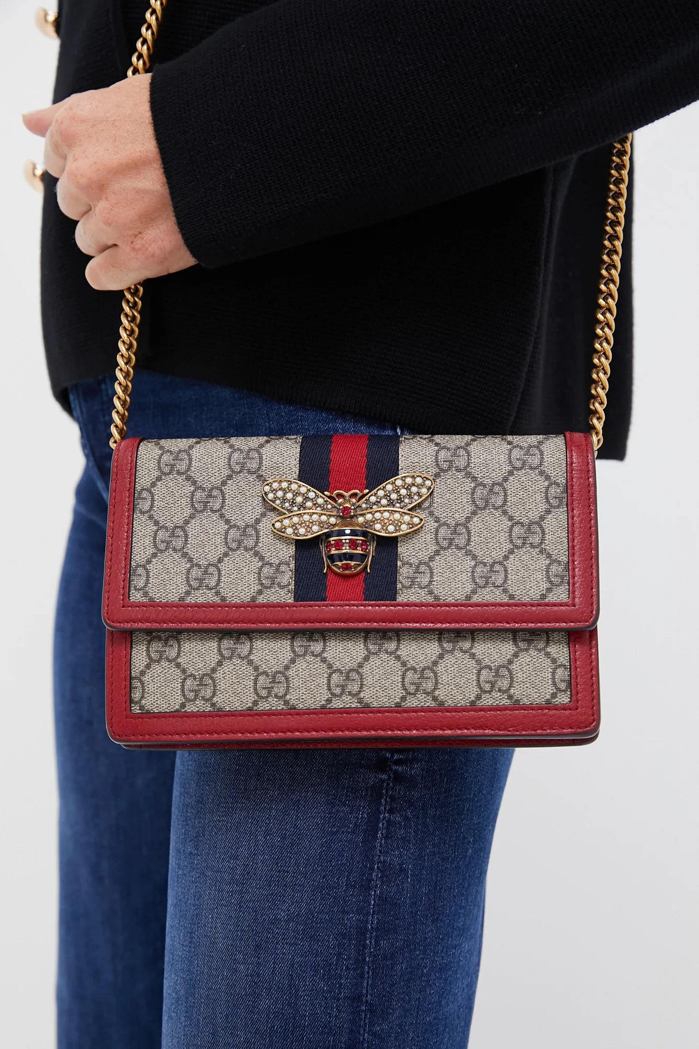 Gucci GG Supreme Queen Margaret Wallet on Chain - Image 2