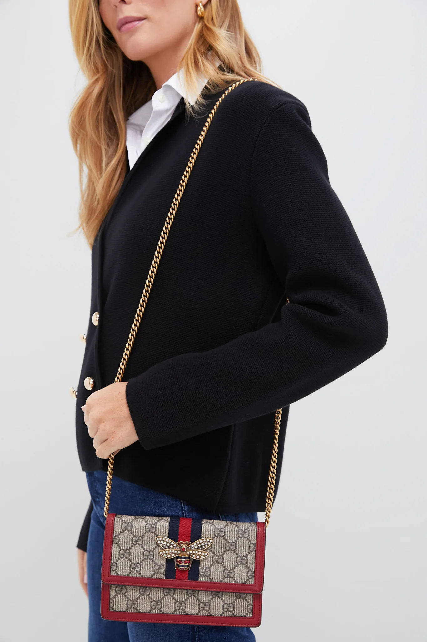Gucci GG Supreme Queen Margaret Wallet on Chain - Image 3