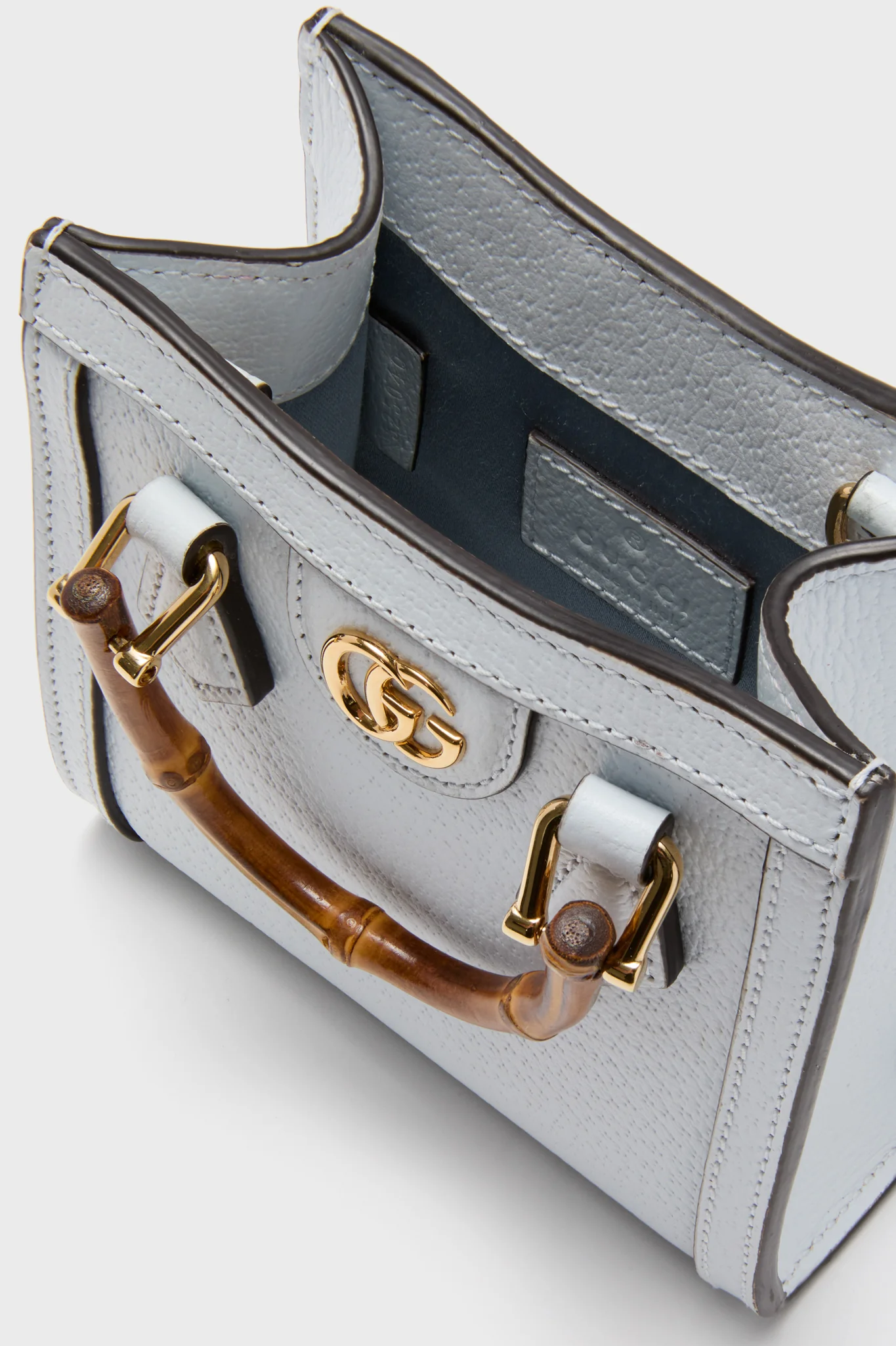 Gucci Light Blue Diana Bamboo Handle Mini Chain Tote - Image 5