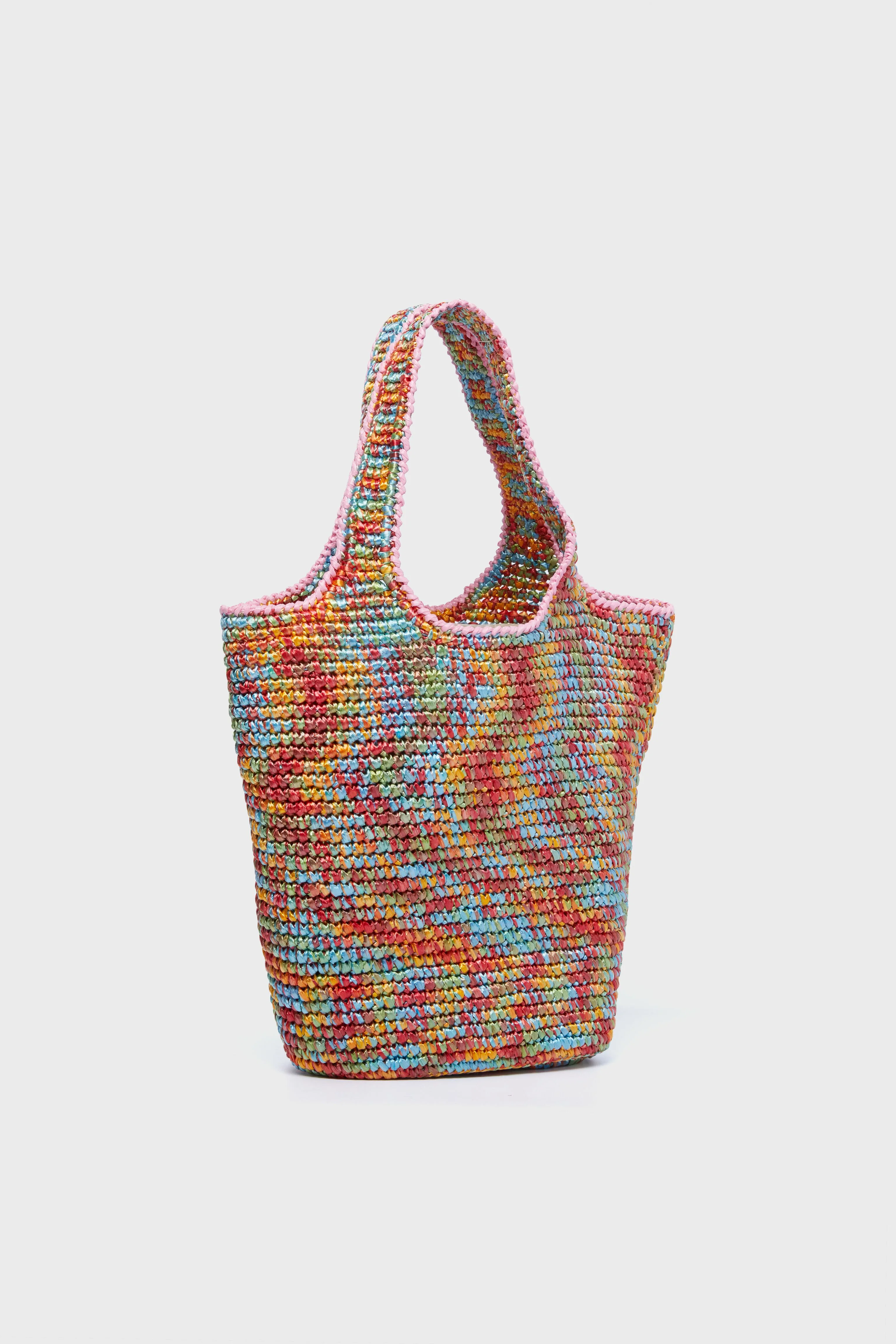Gucci Multicolor Raffia Effect Bag - Image 5
