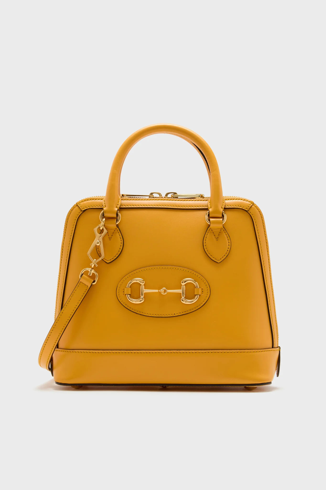 Gucci Orange Horsebit 1955 Small Handle Bag