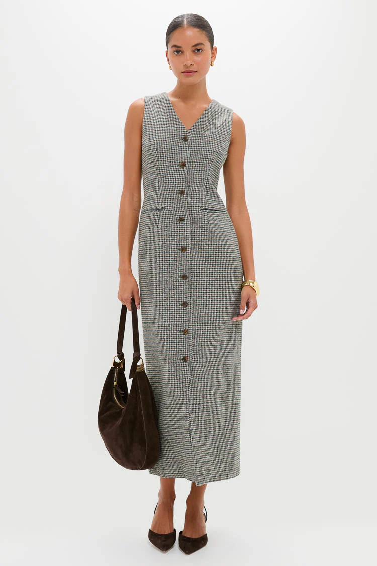 Gun Club Check Form Maxi Dress - Image 2