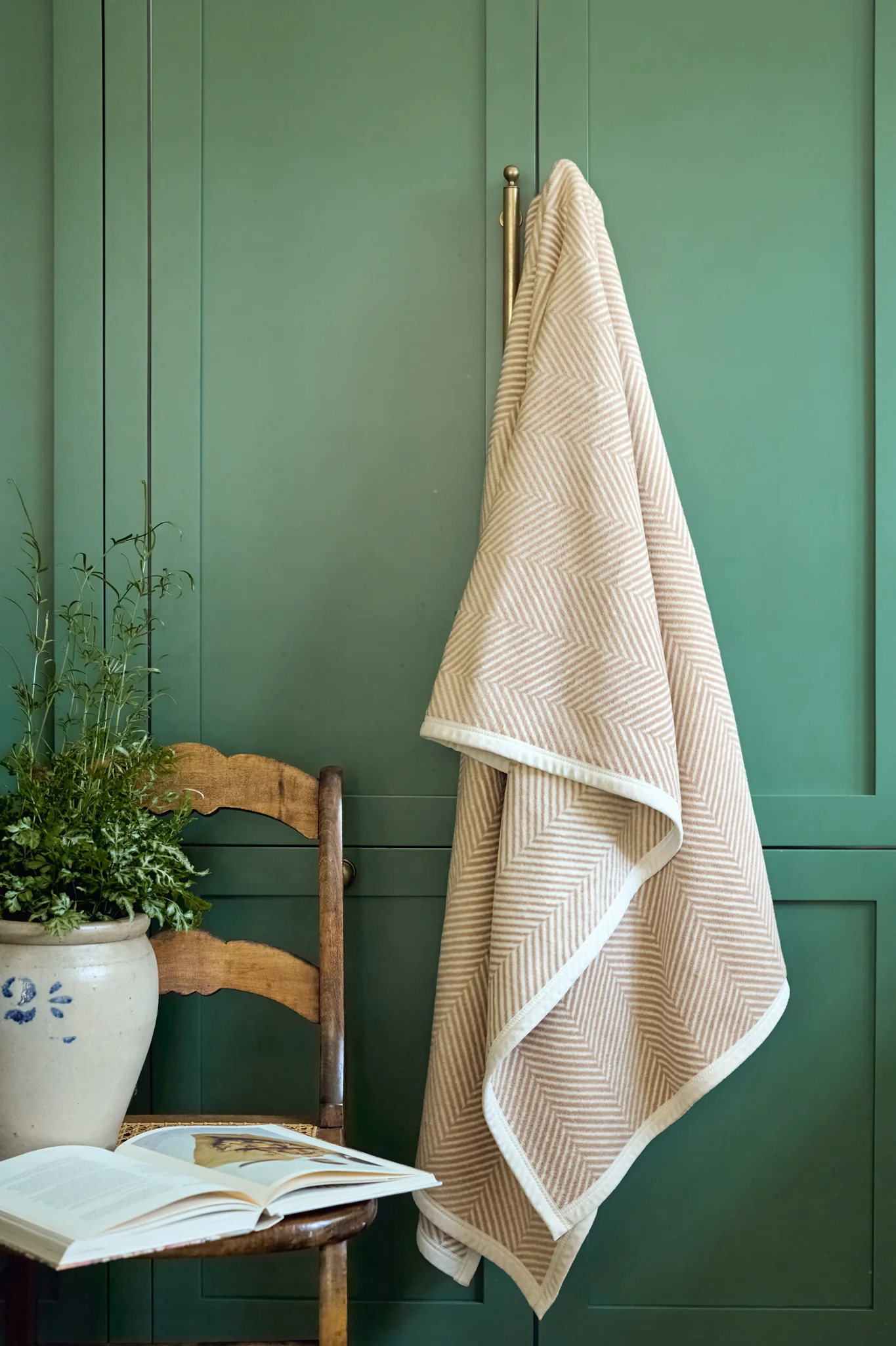Harborview Herringbone Tan Blanket - Image 3
