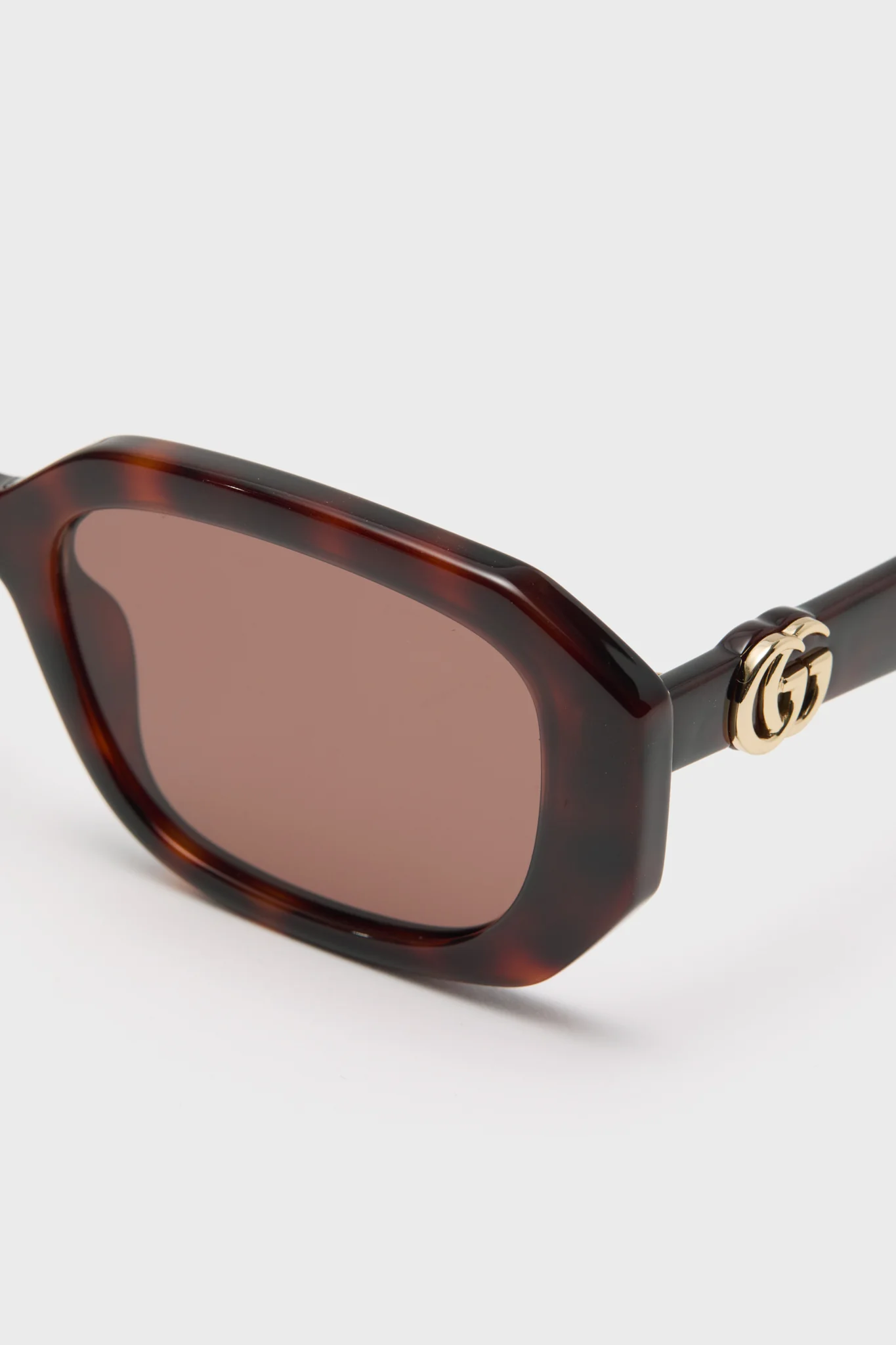 Havana GG Logo Rectangular Sunglasses - Image 5
