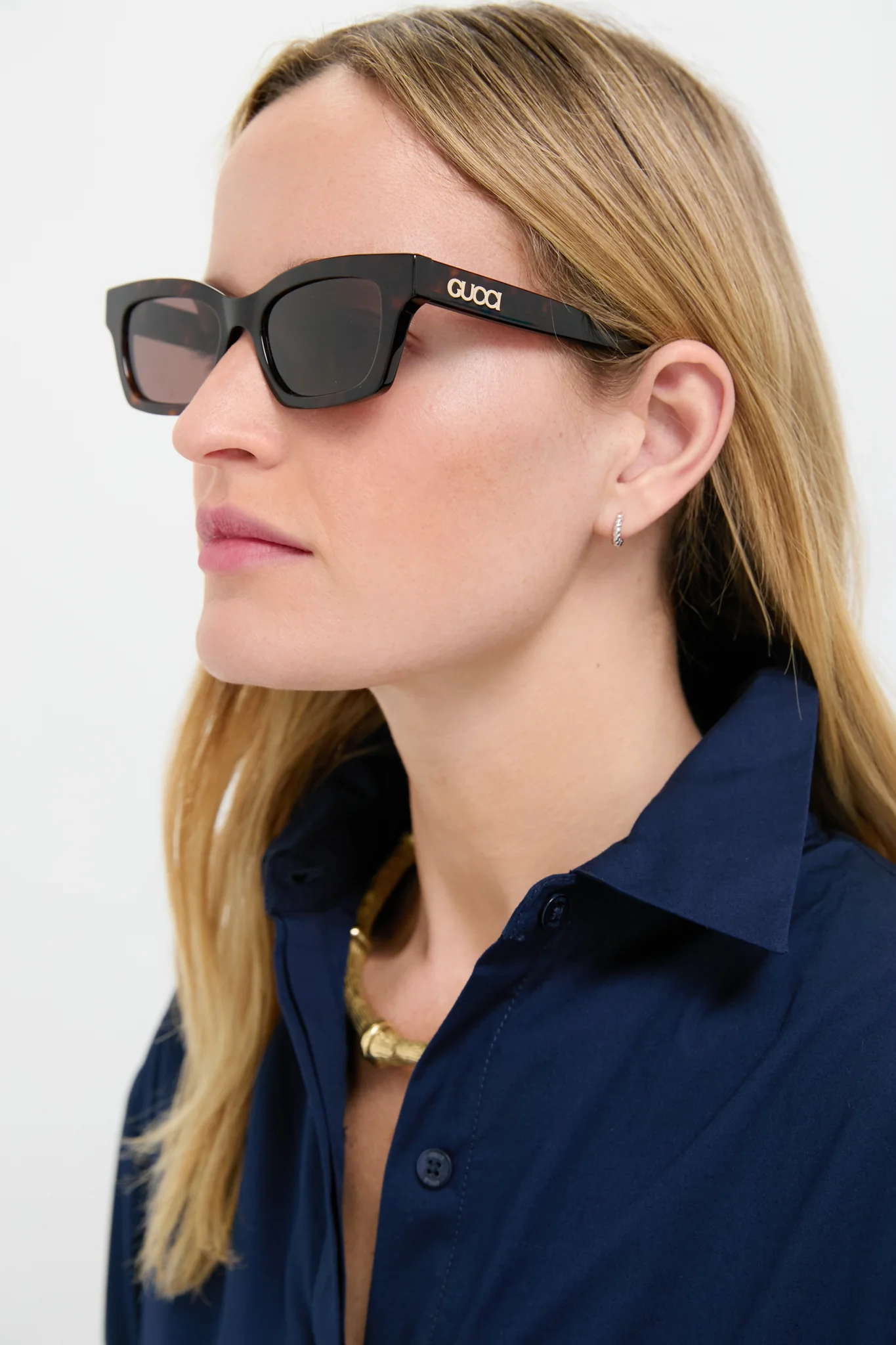 Havana Lettering Cat Eye Sunglasses - Image 2