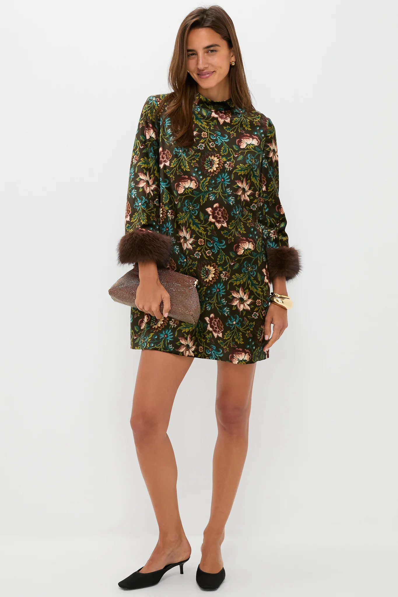 Hazel Moonflower Velvet Mod Ellie Dress - Image 2