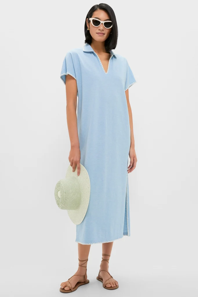 Heather Chambray Pique Melissa Maxi Dress - Image 2