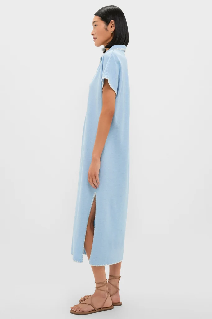 Heather Chambray Pique Melissa Maxi Dress - Image 3