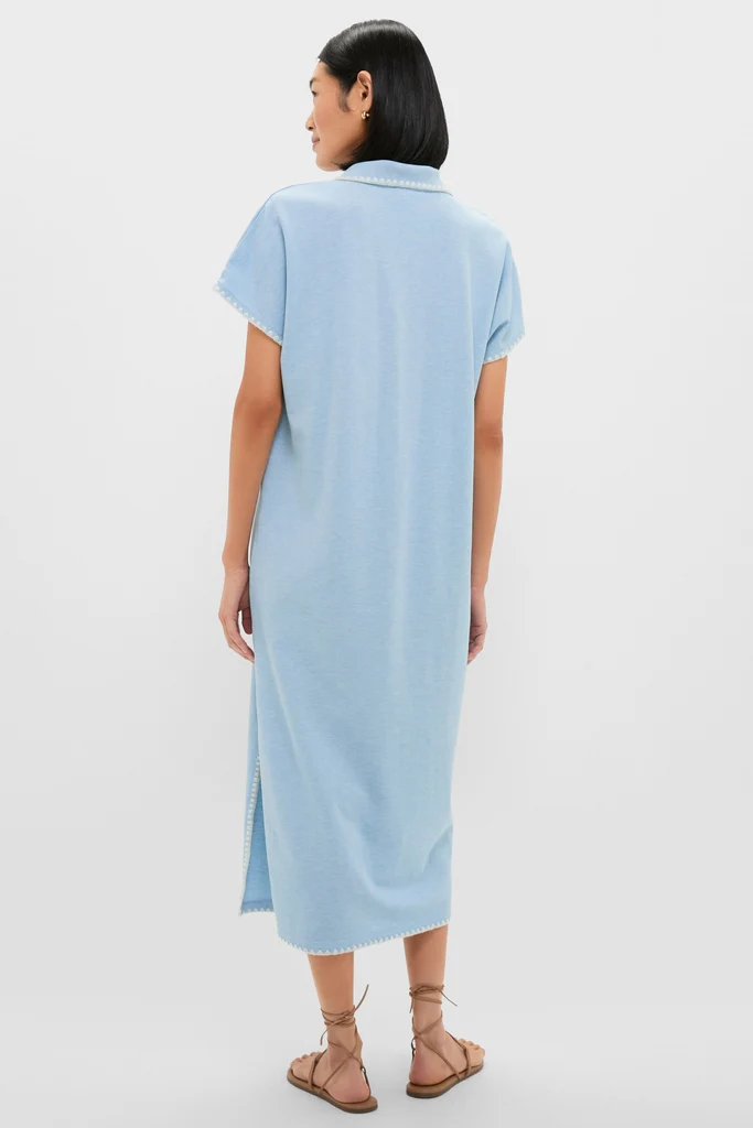 Heather Chambray Pique Melissa Maxi Dress - Image 4