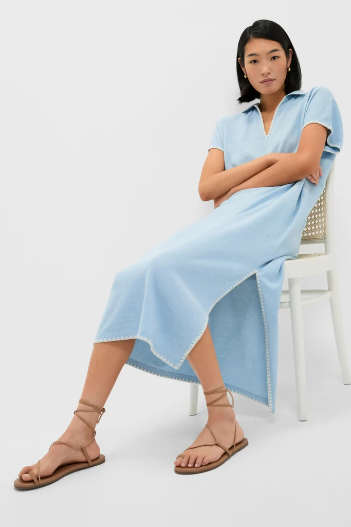 Heather Chambray Pique Melissa Maxi Dress - Image 6