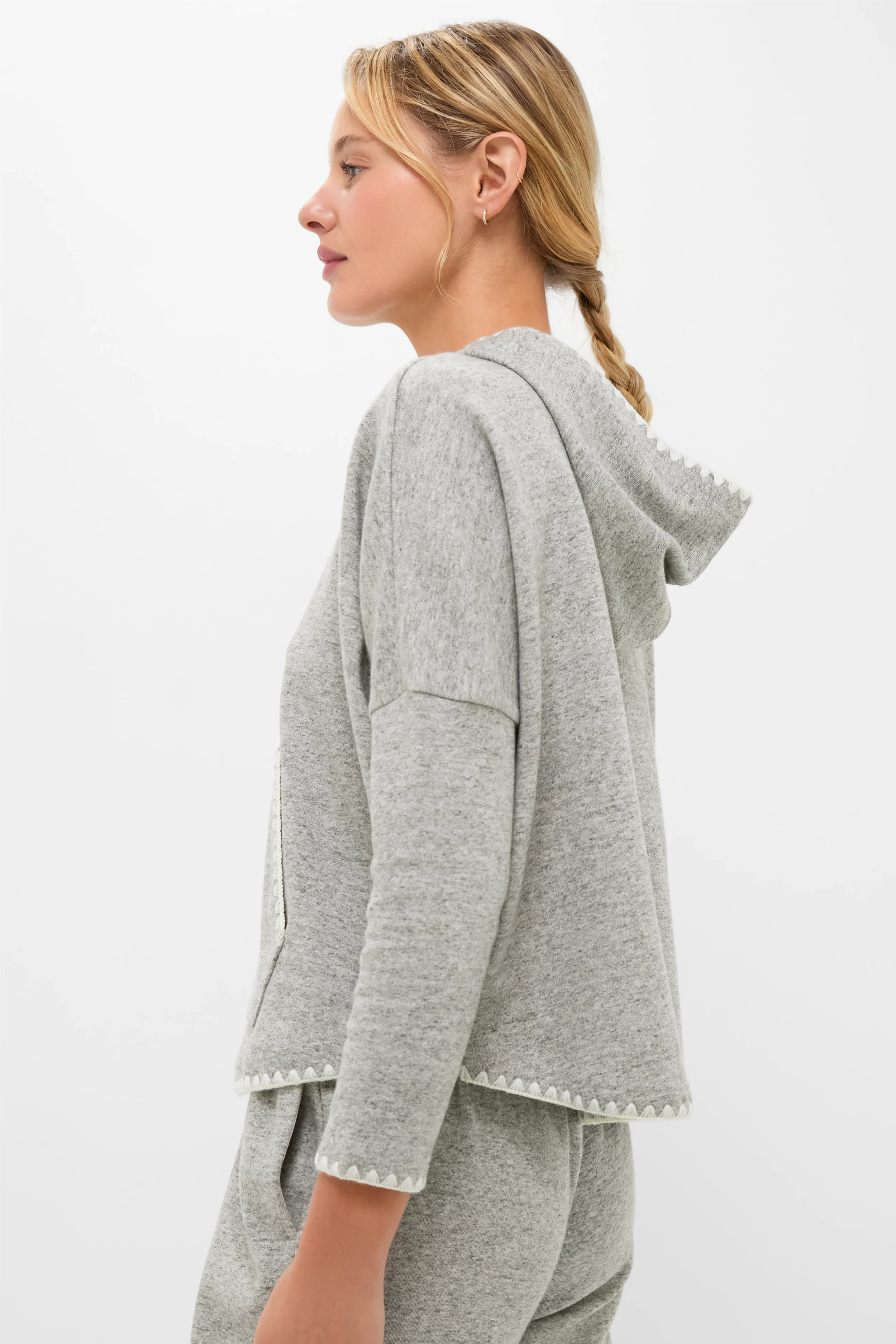 Heather Gray Cropped Eden Sweatshirt - Image 3