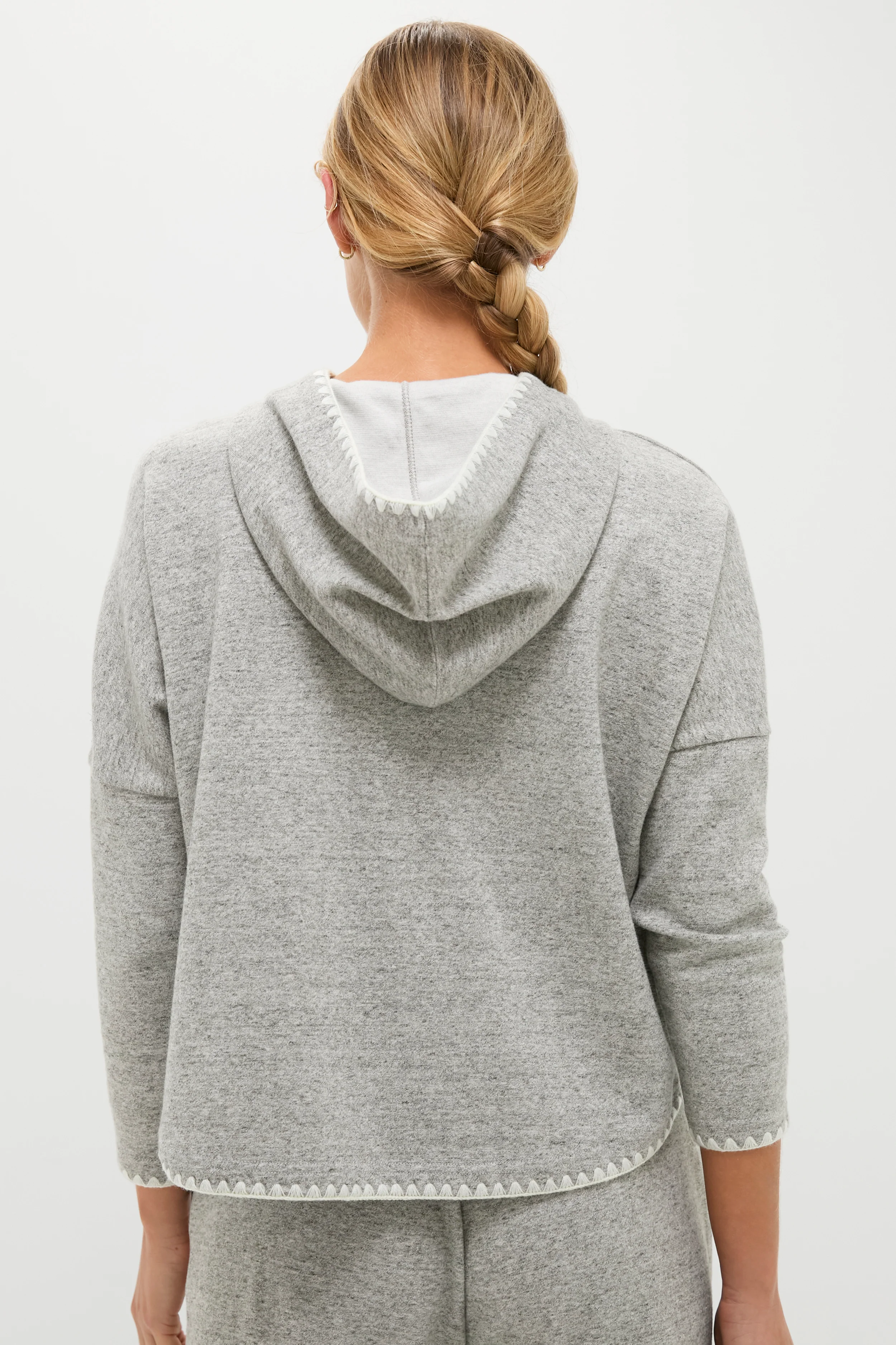 Heather Gray Cropped Eden Sweatshirt - Image 4
