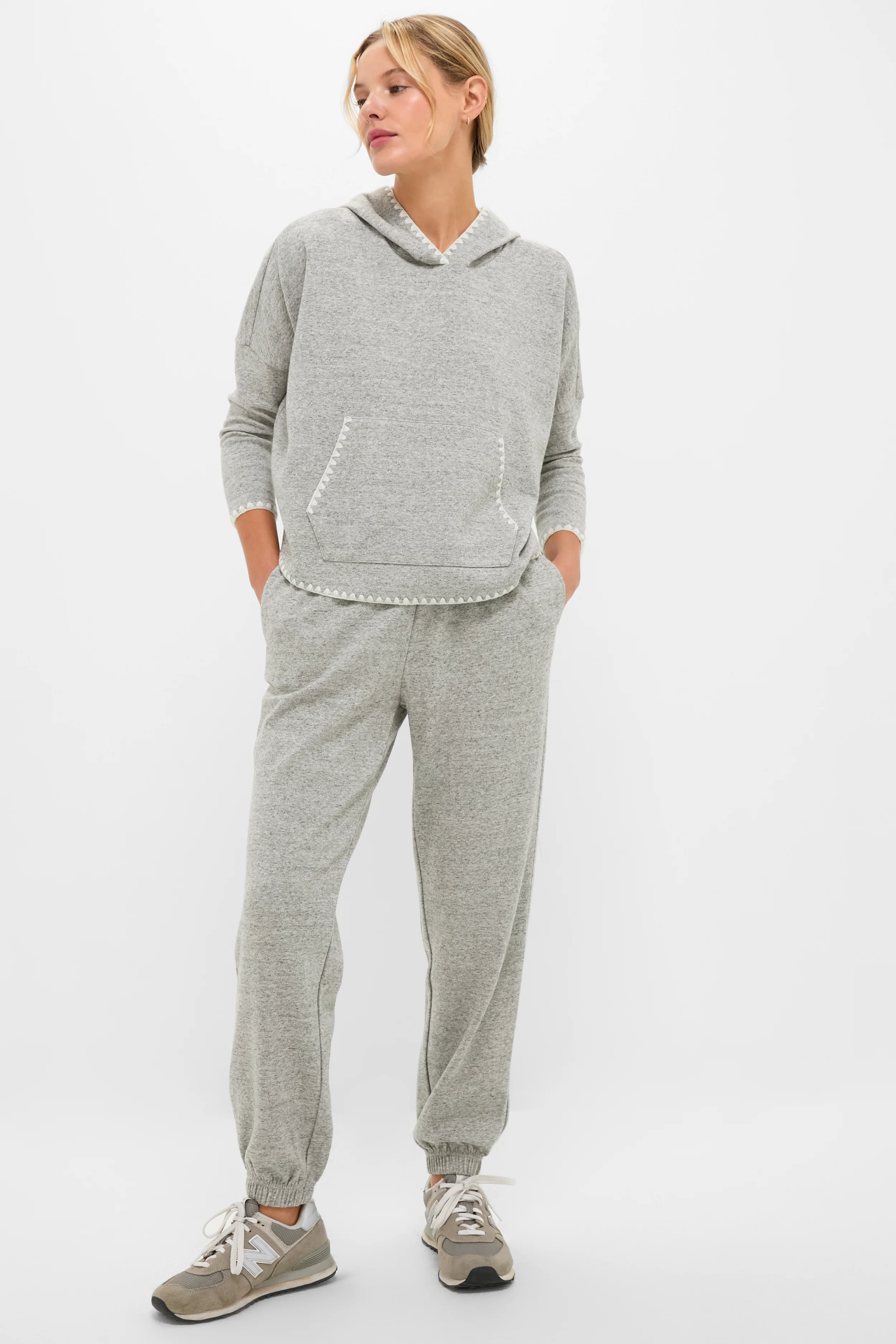 Heather Gray Cropped Eden Sweatshirt - Image 6