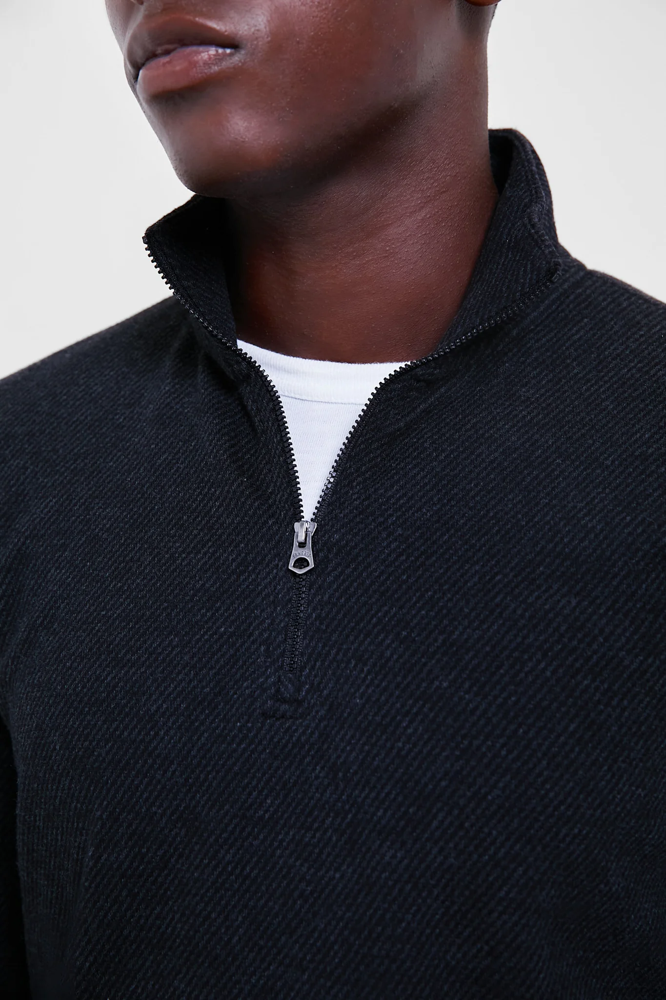 Heathered Black Twill Legend Sweater Quarter Zip - Image 5