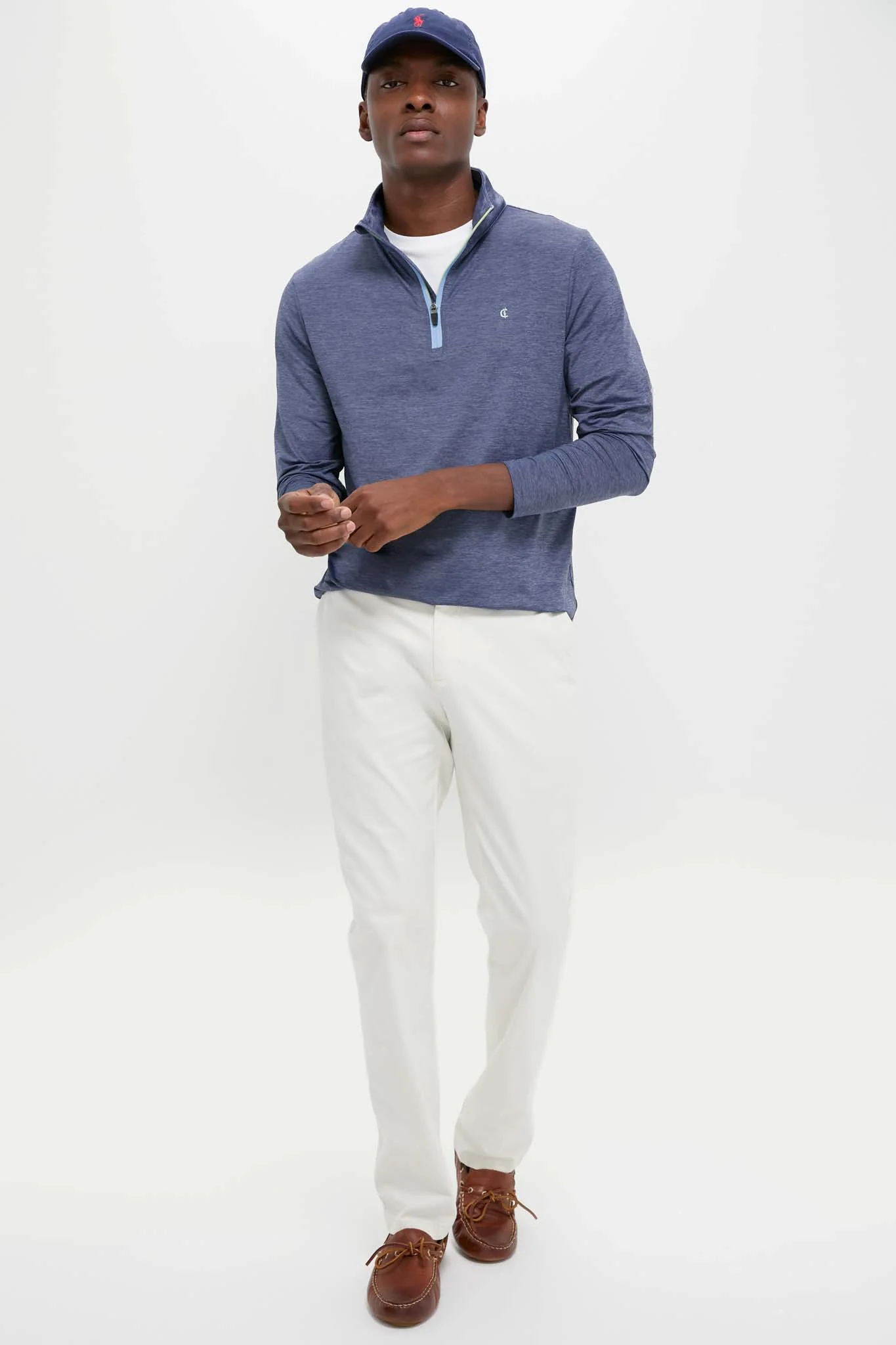 Heathered Navy Featherweight Performance Pullover - Image 2