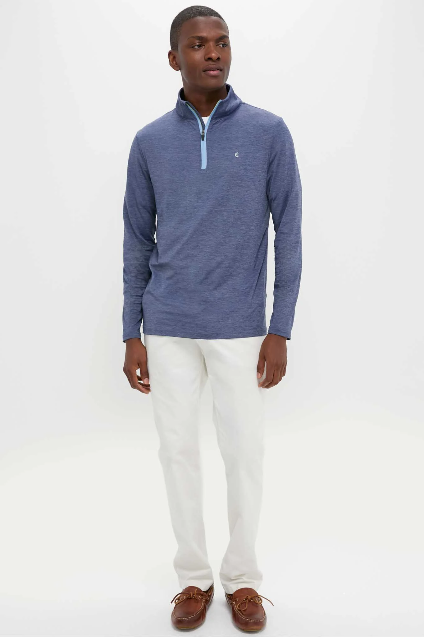 Heathered Navy Featherweight Performance Pullover - Image 6