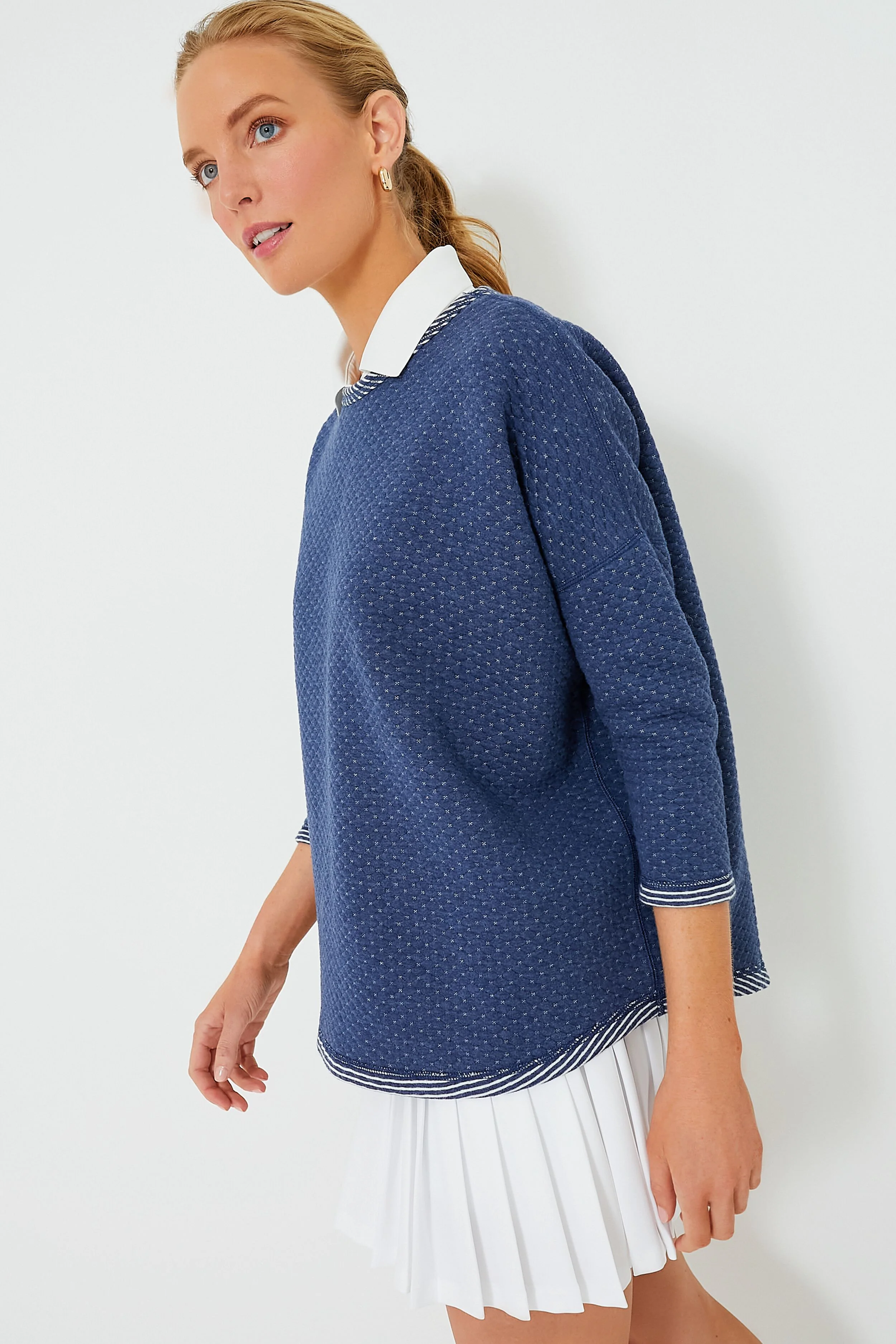 Heathered Navy Reversible Ally Swing Sweatshirt - Image 4