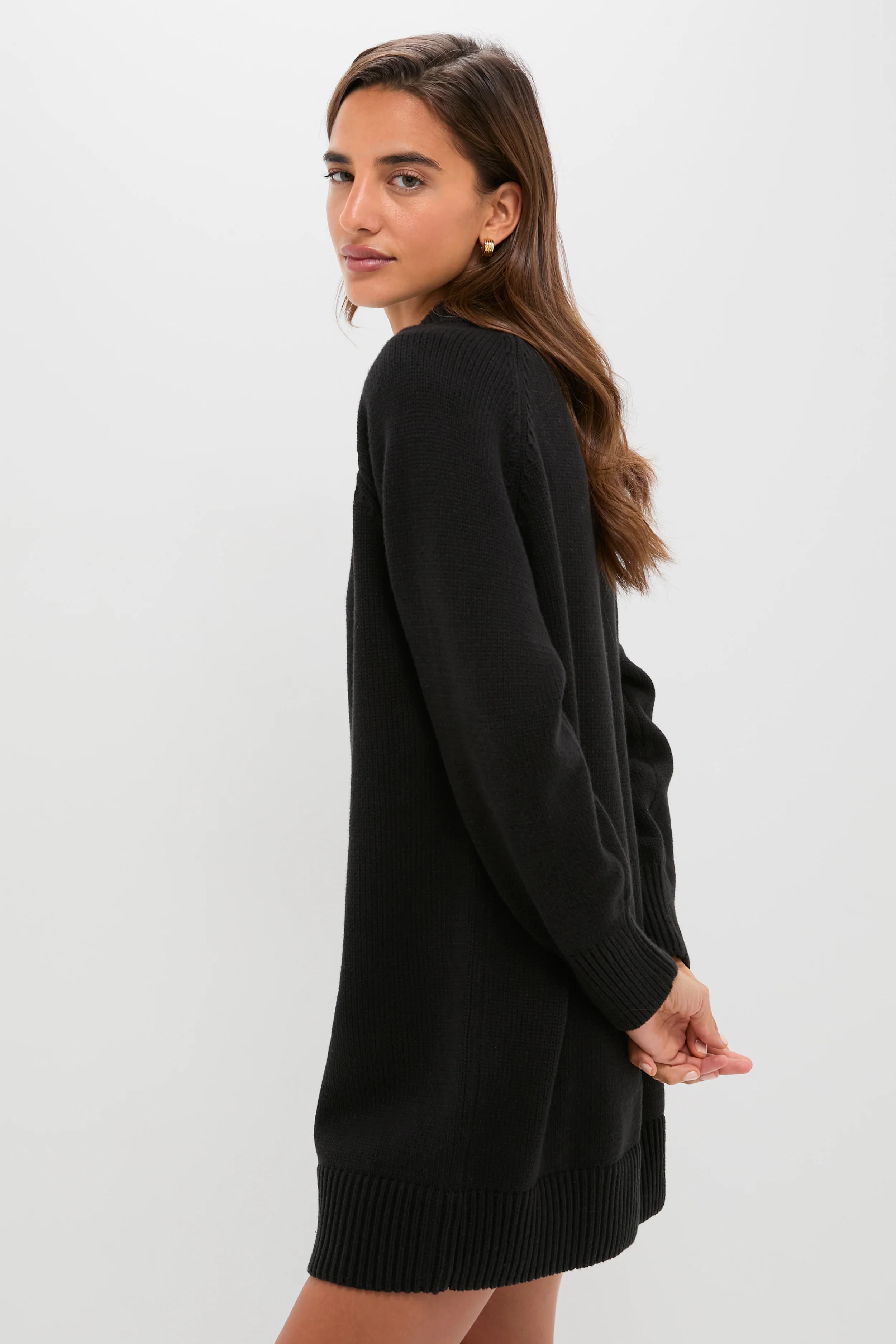 Heavyweight Black Kristen Sweater Dress - Image 3