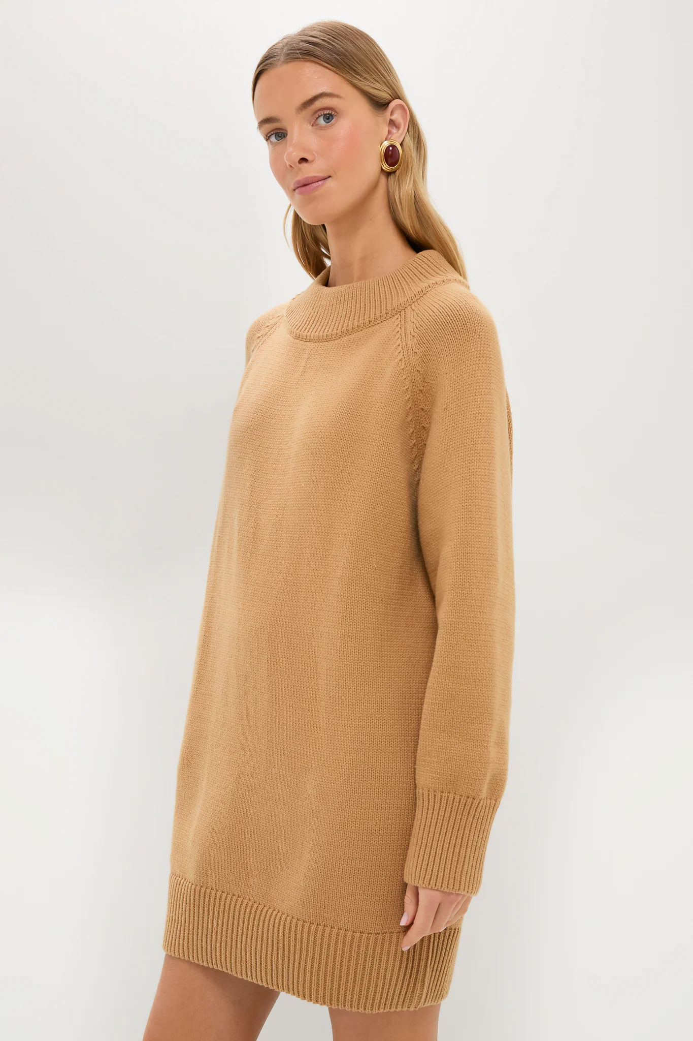 Heavyweight Camel Kristen Sweater Dress - Image 3