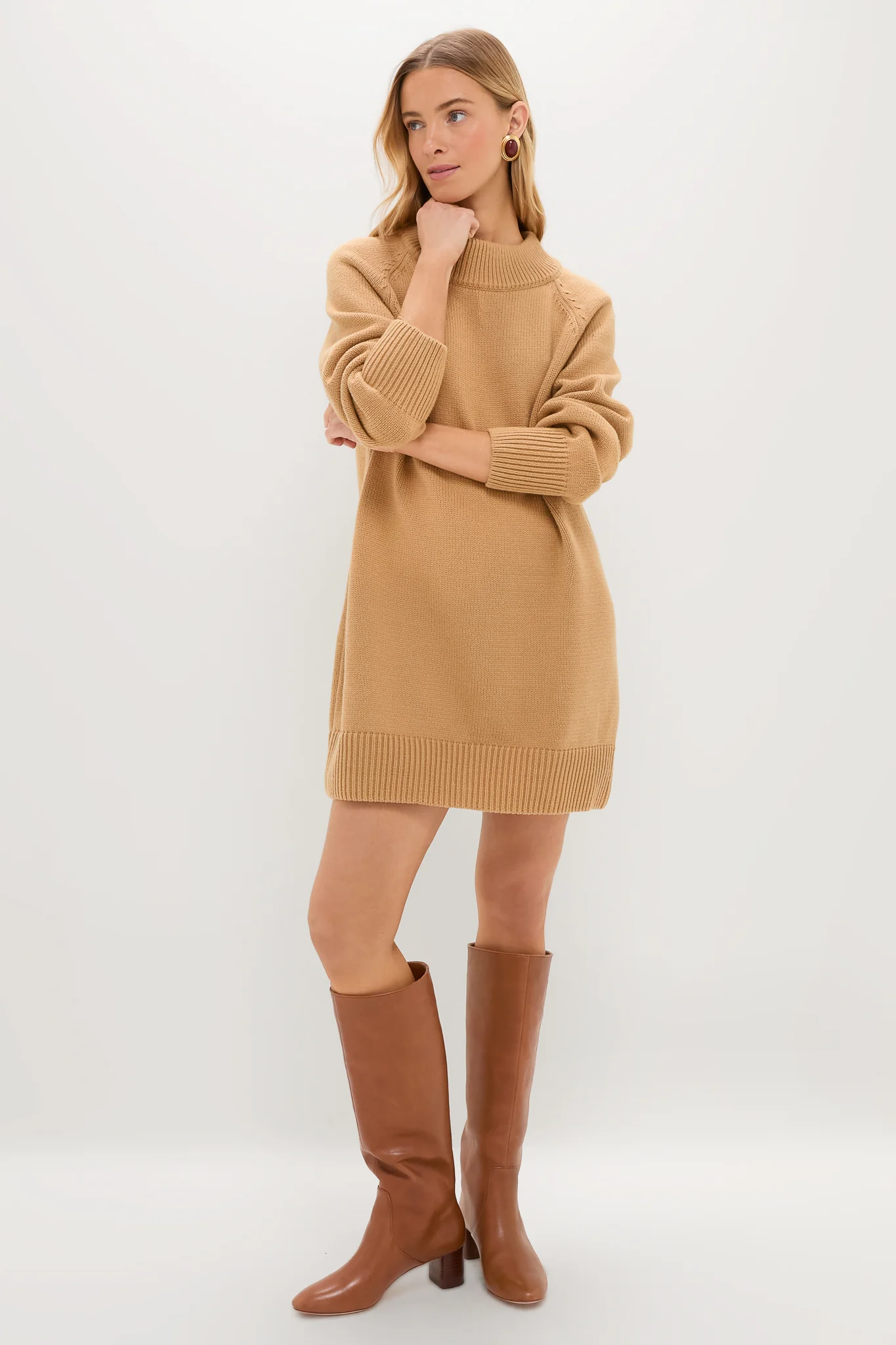 Heavyweight Camel Kristen Sweater Dress - Image 6