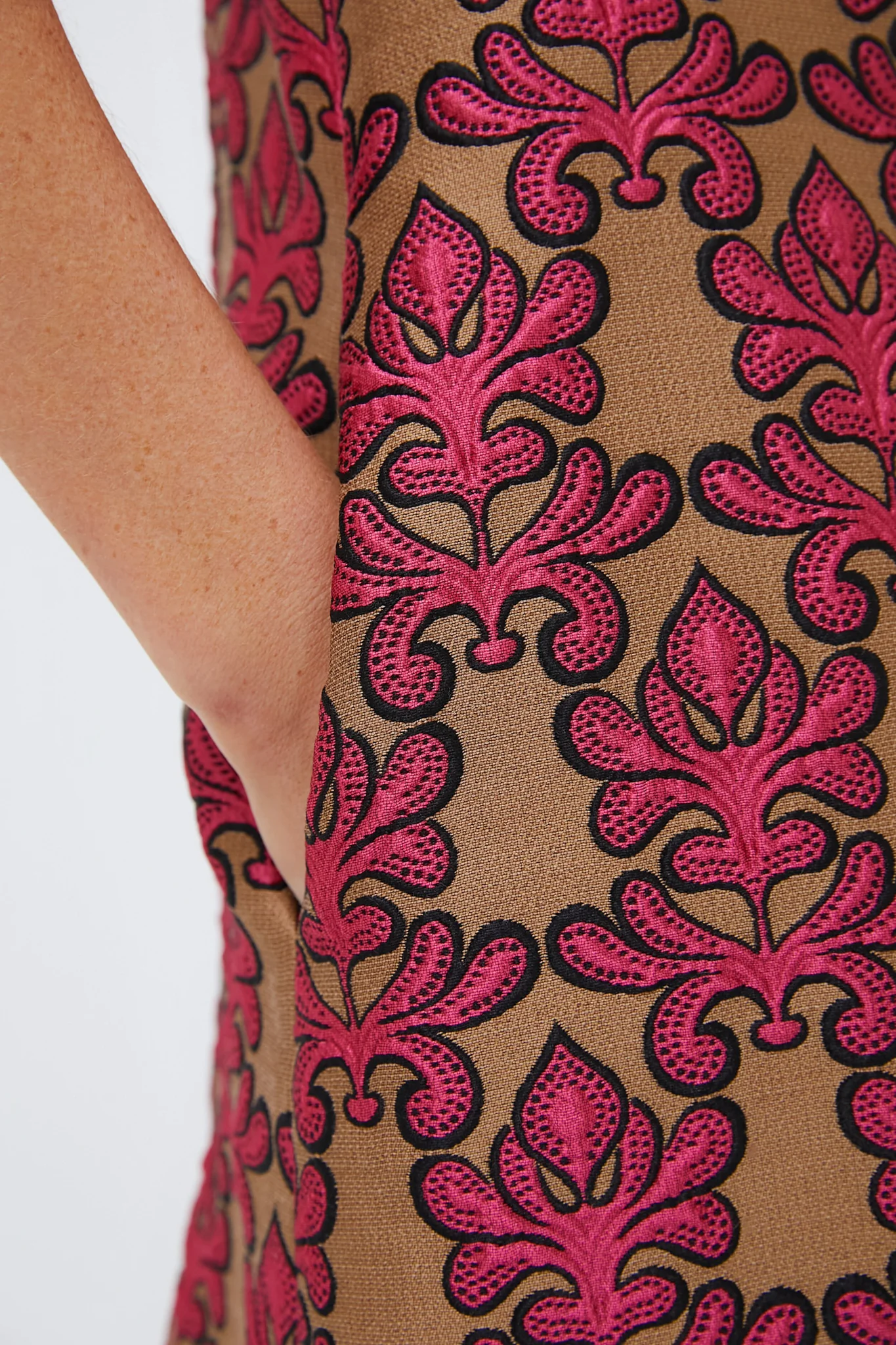 Herald Jacquard Mini Swing Dress - Image 5