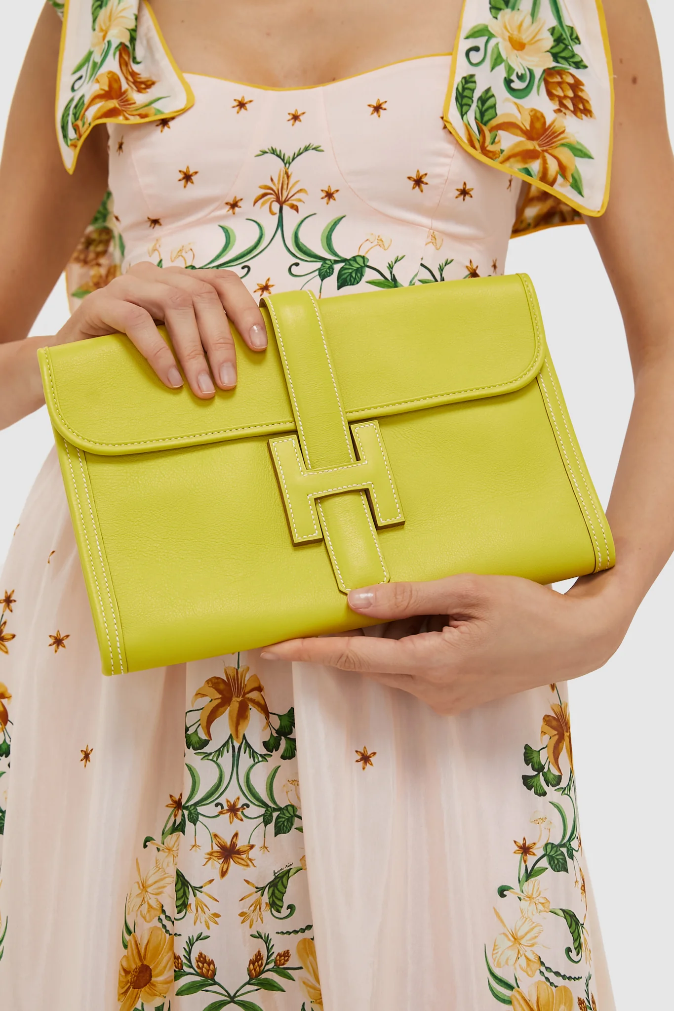 HERMES Yellow Business Bag Clutch - Image 2