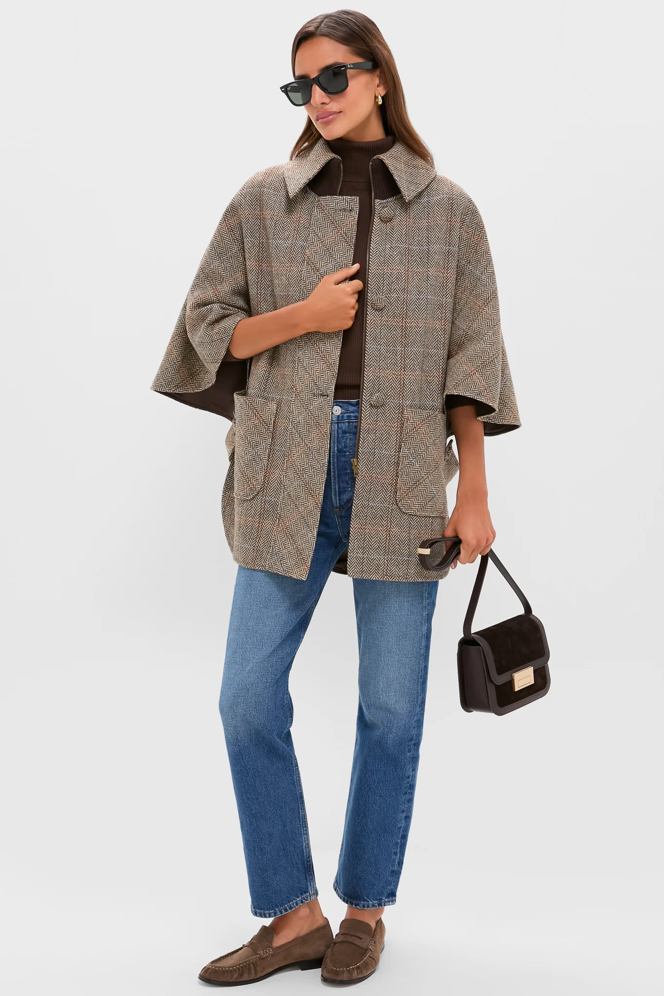 Herringbone Stewart Poncho - Image 2