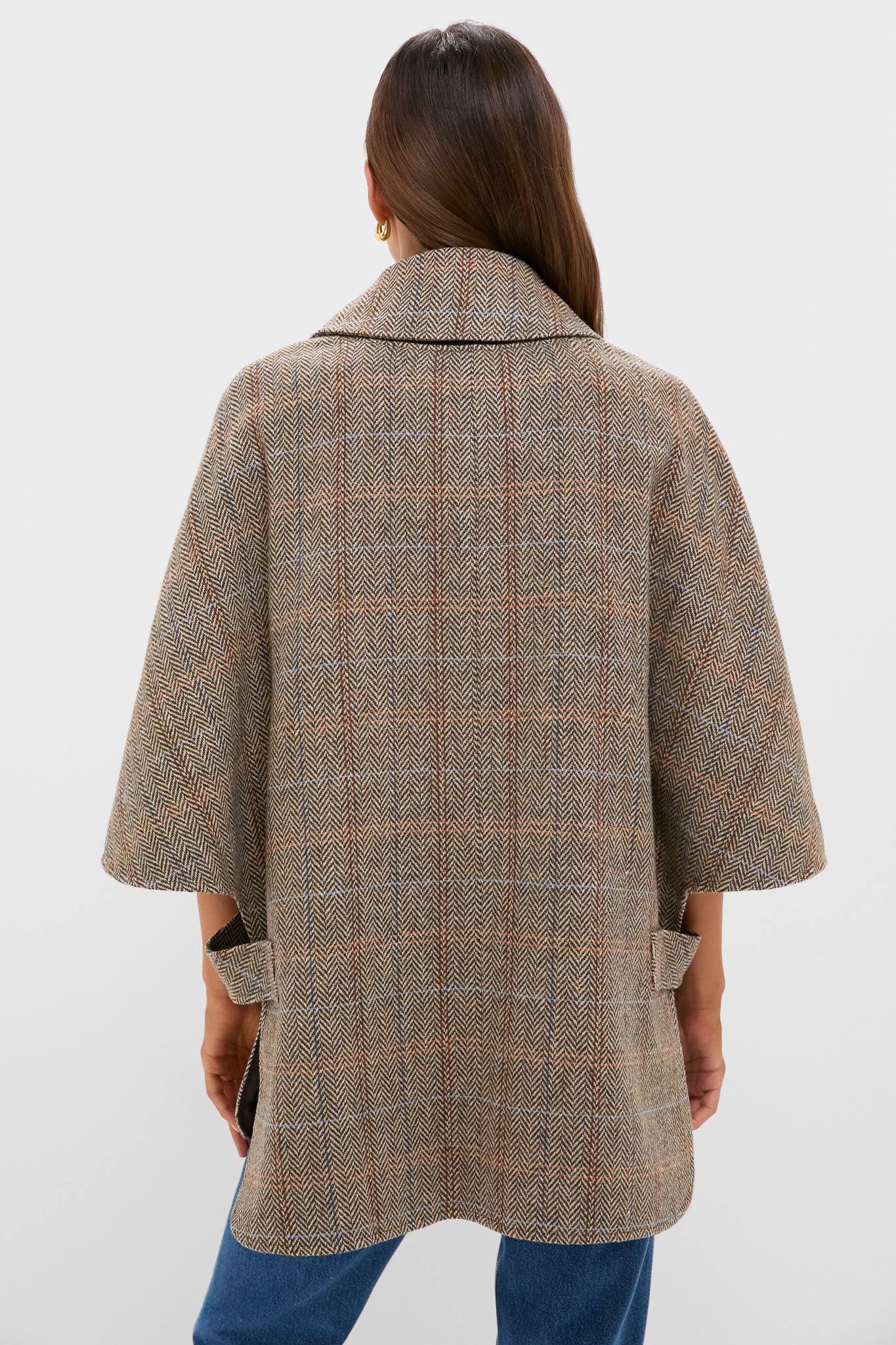 Herringbone Stewart Poncho - Image 4