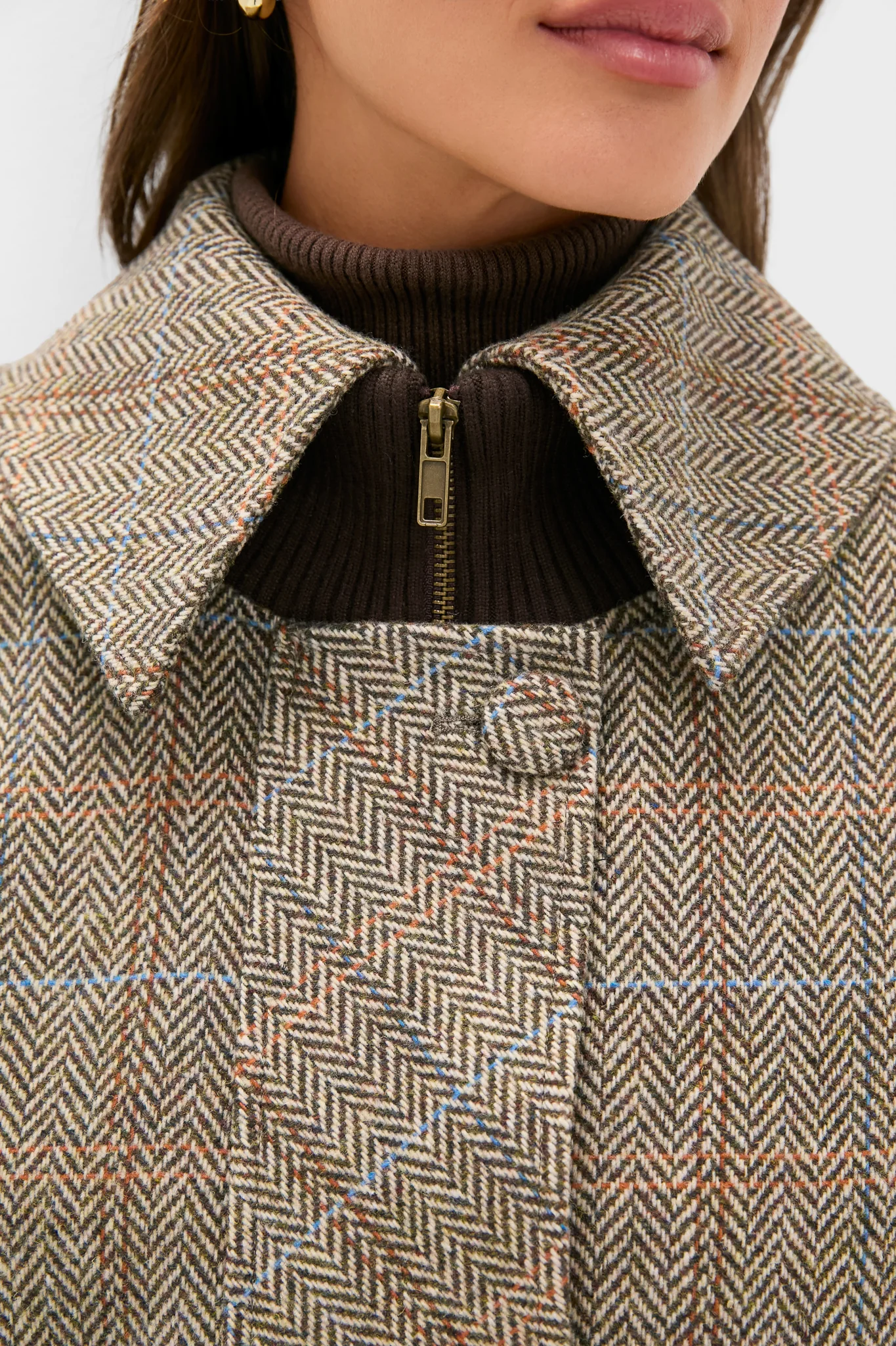 Herringbone Stewart Poncho - Image 5