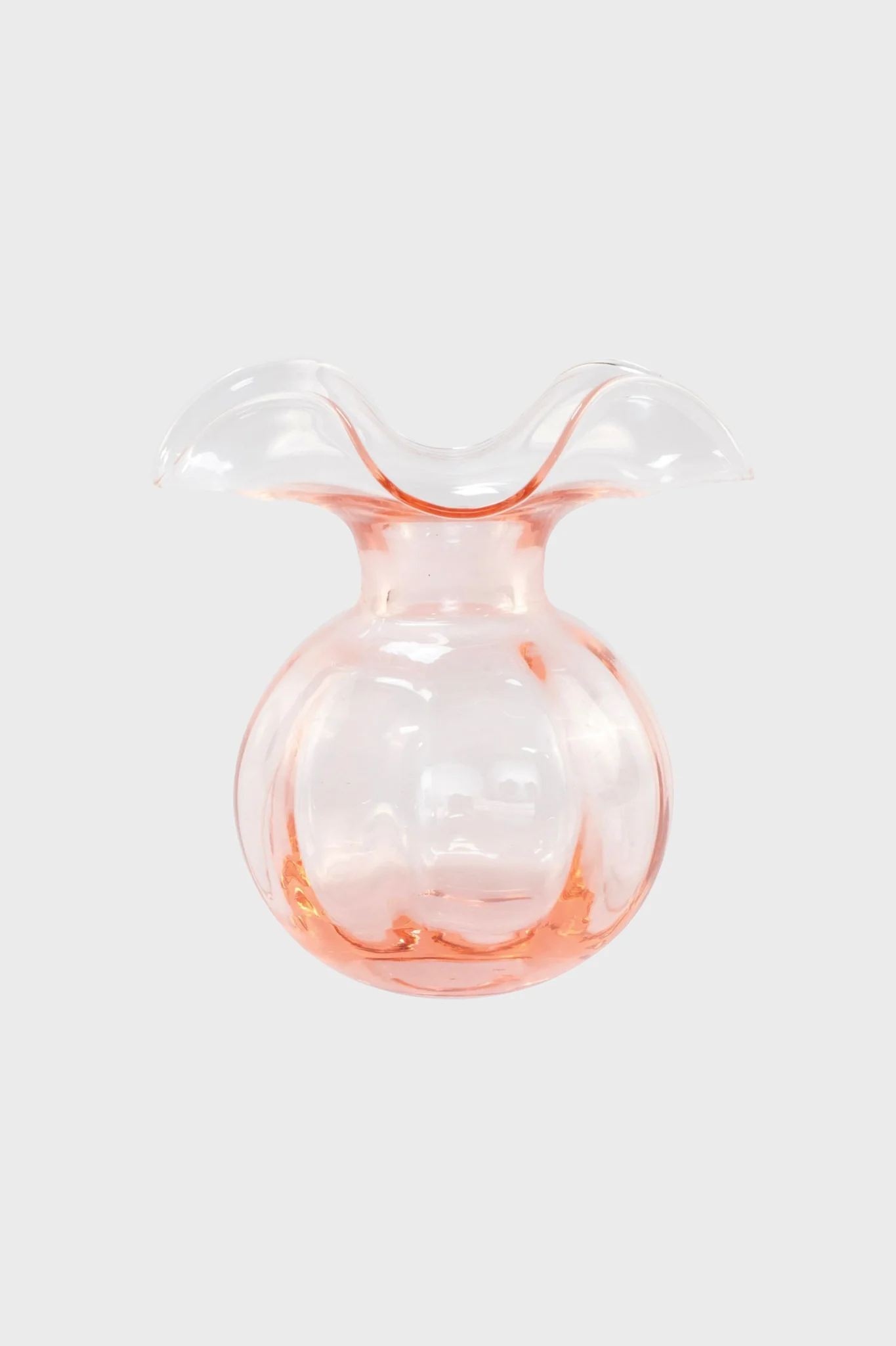 Hibiscus Medium Pink Fluted Vase
