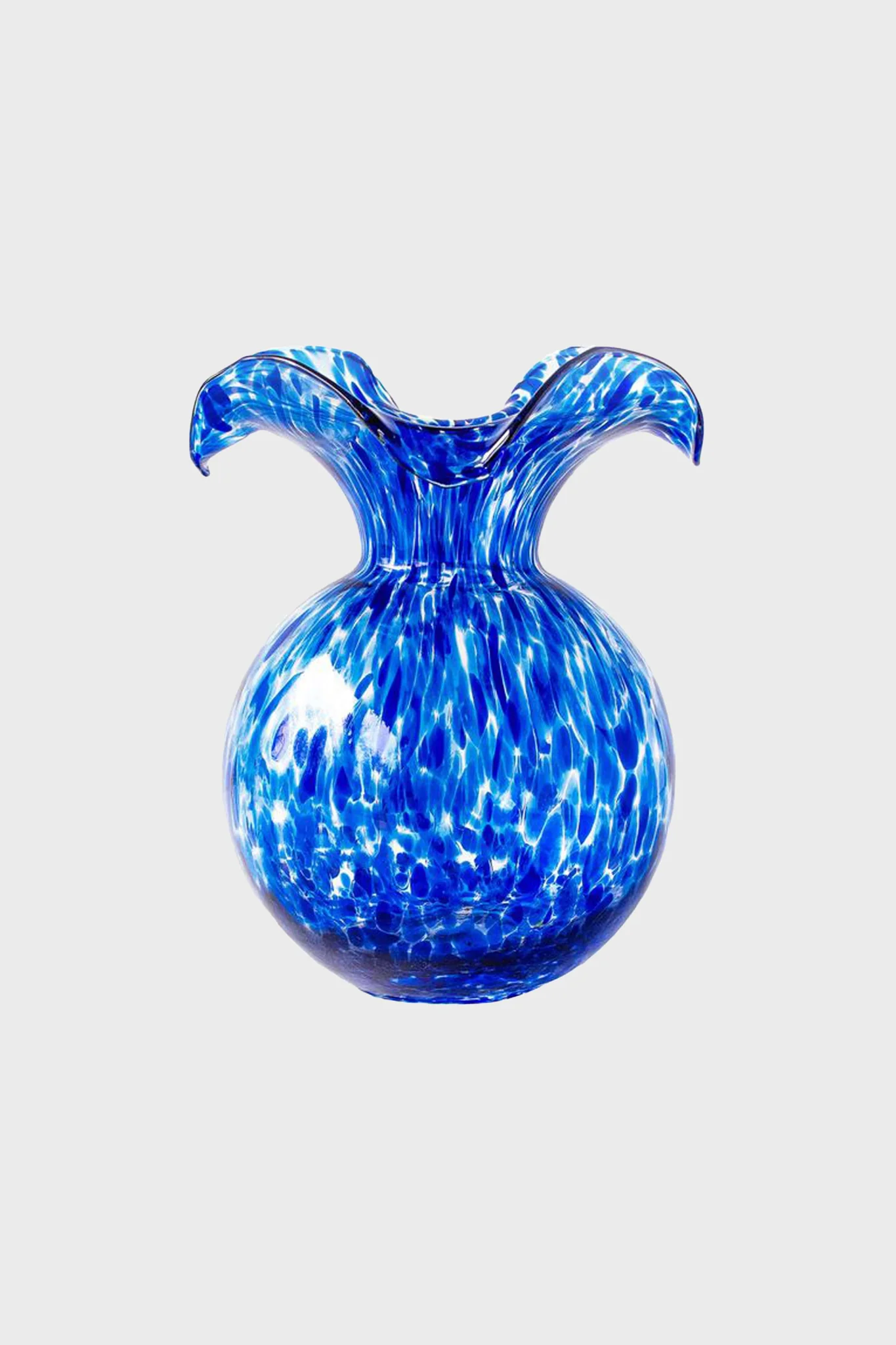 Hibiscus Small Cobalt Tortoise Fluted Vase - Image 2