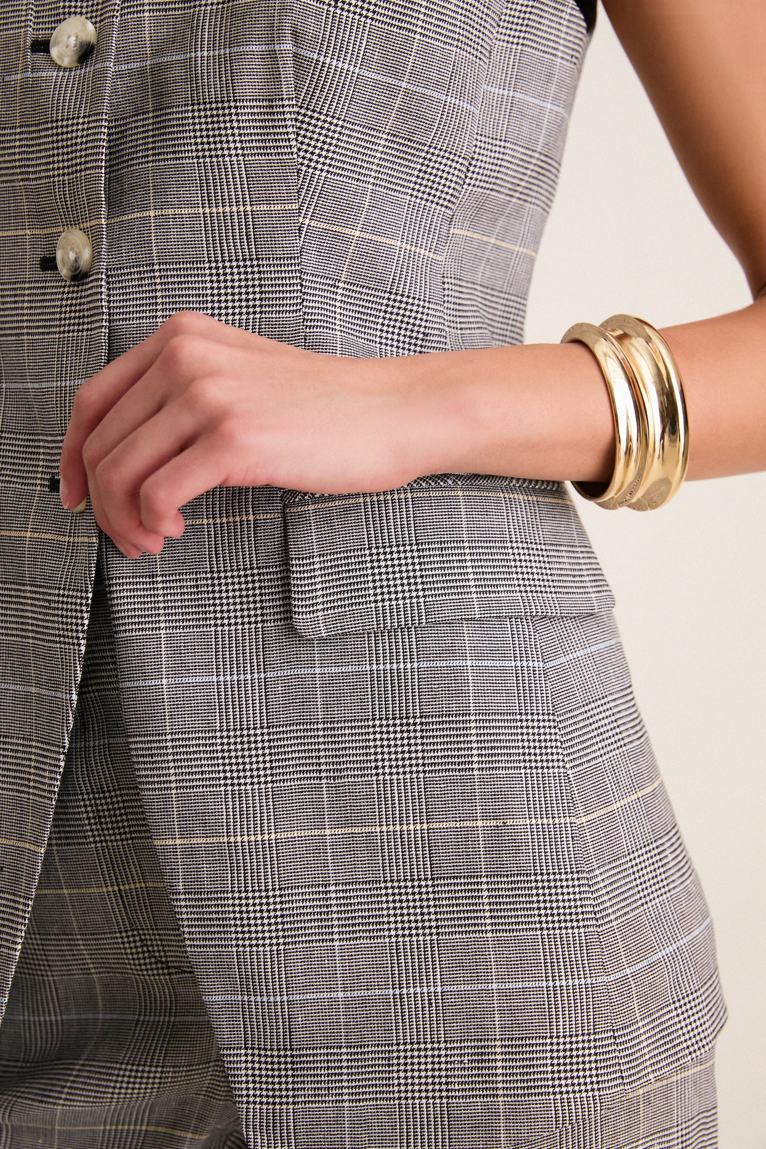 High Polish Gold Mega Lennon Bangle - Image 2
