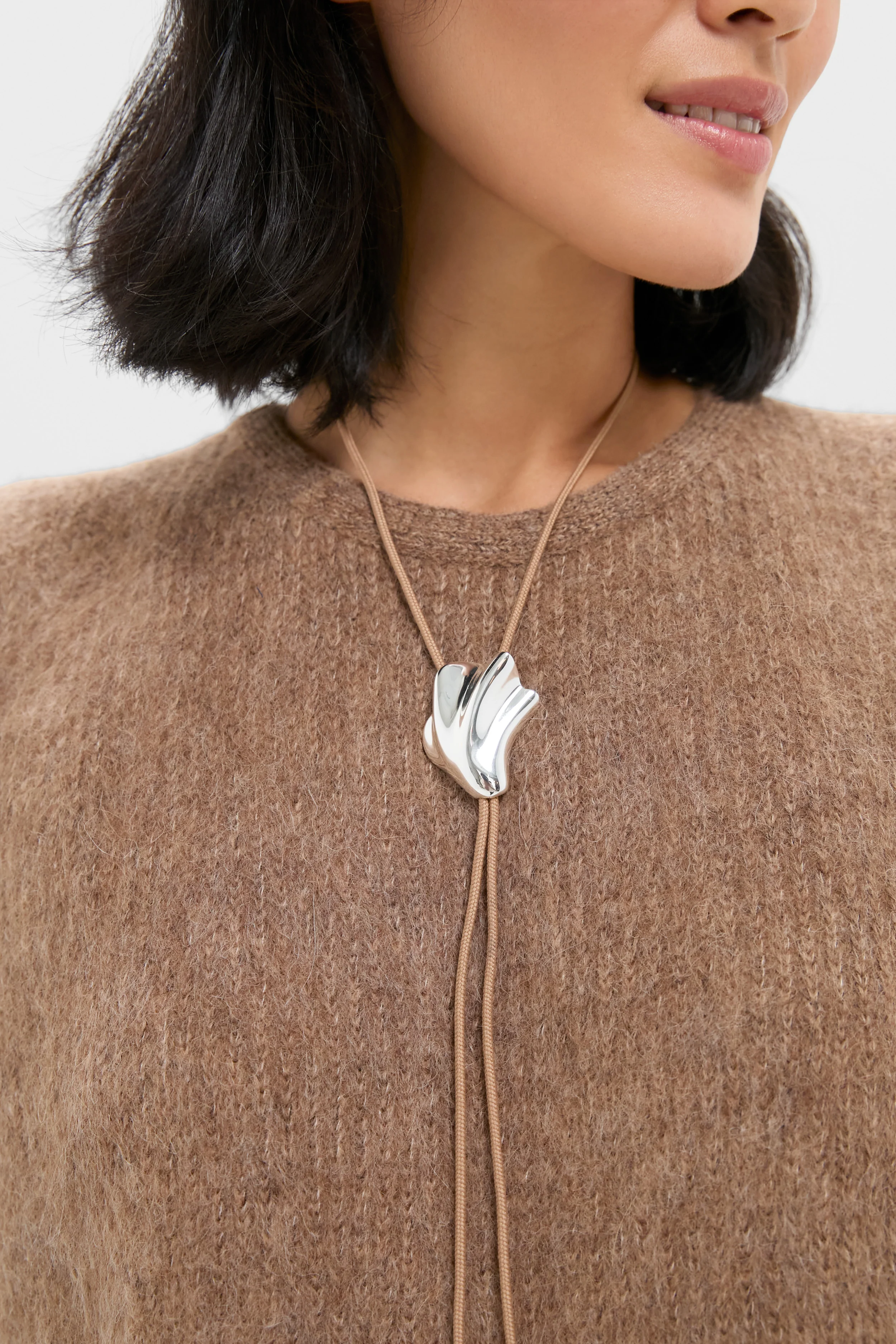 High Polish Silver Lydia Bolo Tie Necklace - Image 2