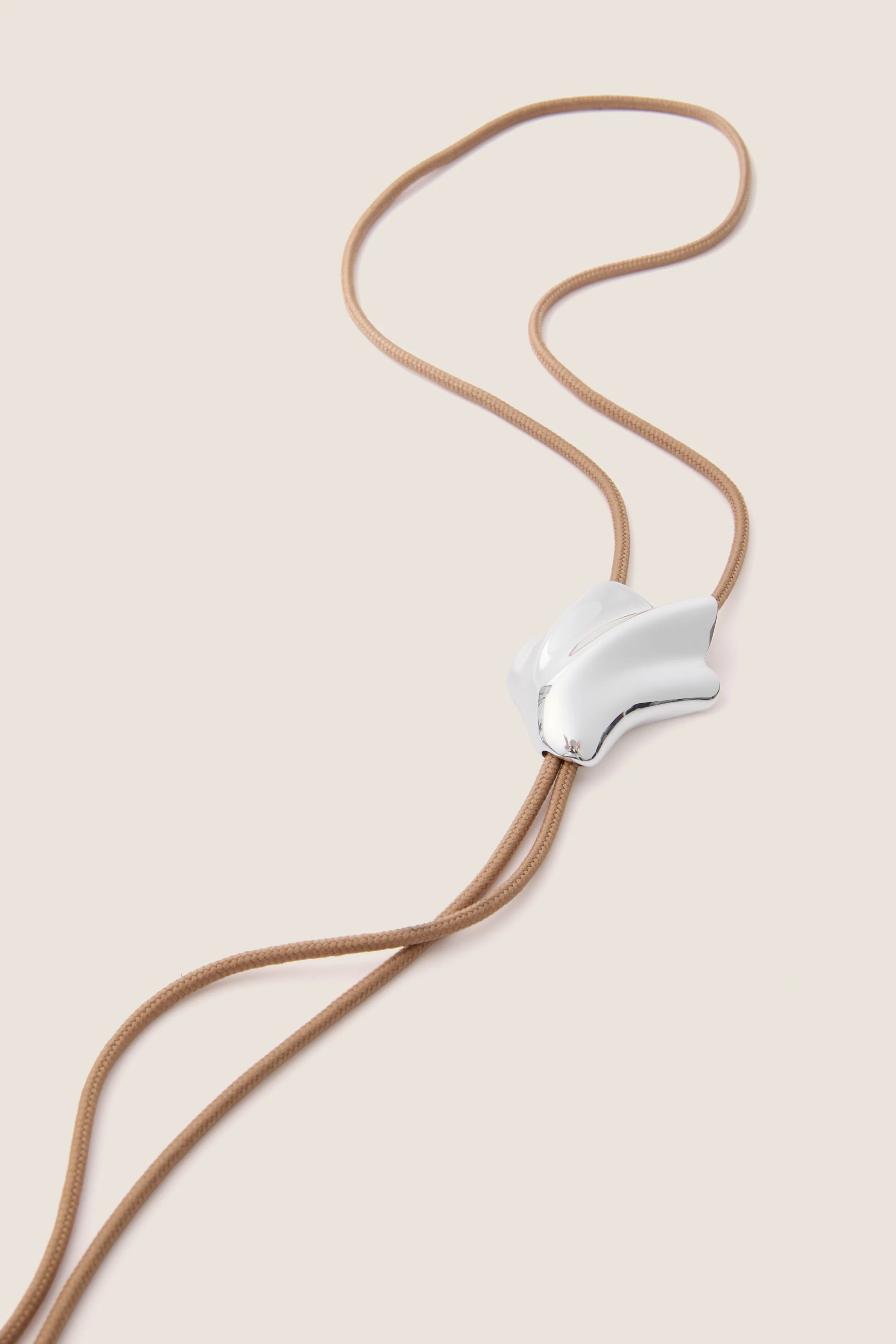 High Polish Silver Lydia Bolo Tie Necklace - Image 3