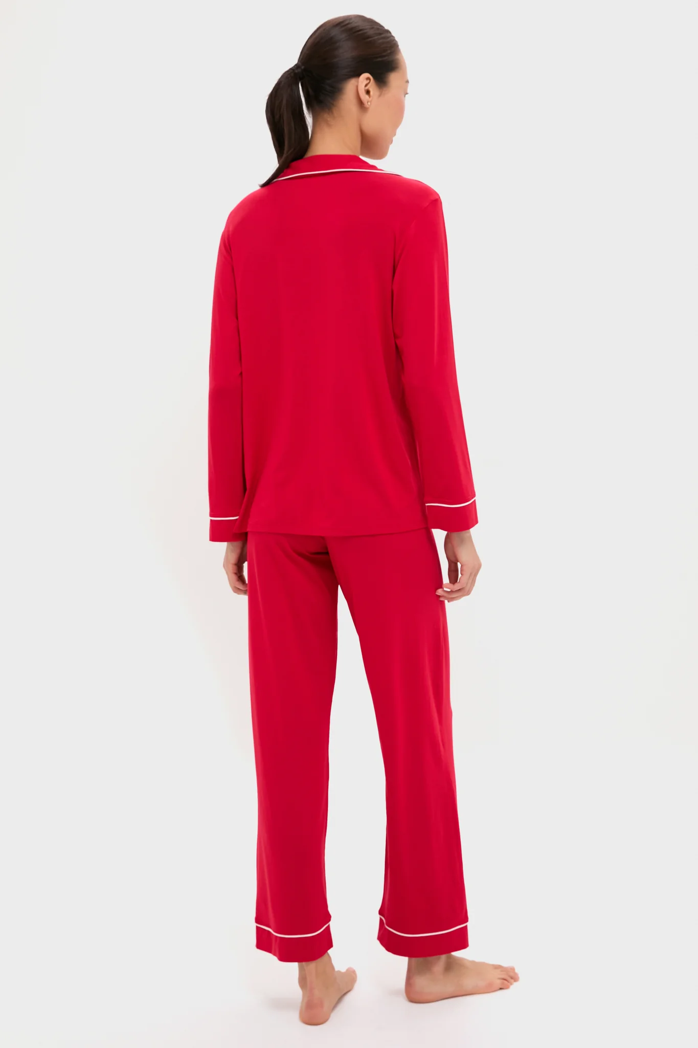 Holly Red and Ivory Gisele Long PJ Set - Image 4