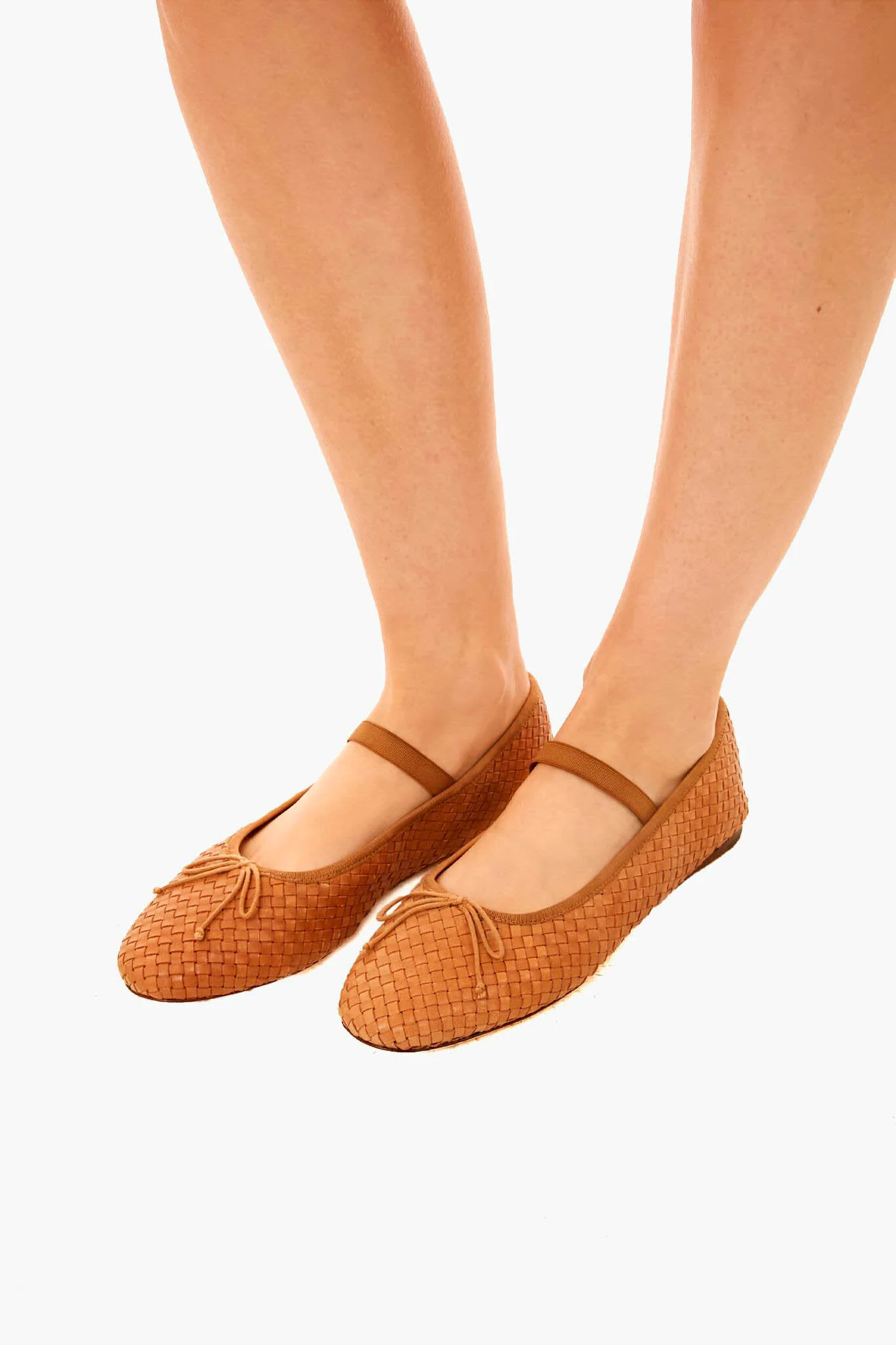 Honey Woven Leather Leonie Ballet Flat - Image 2