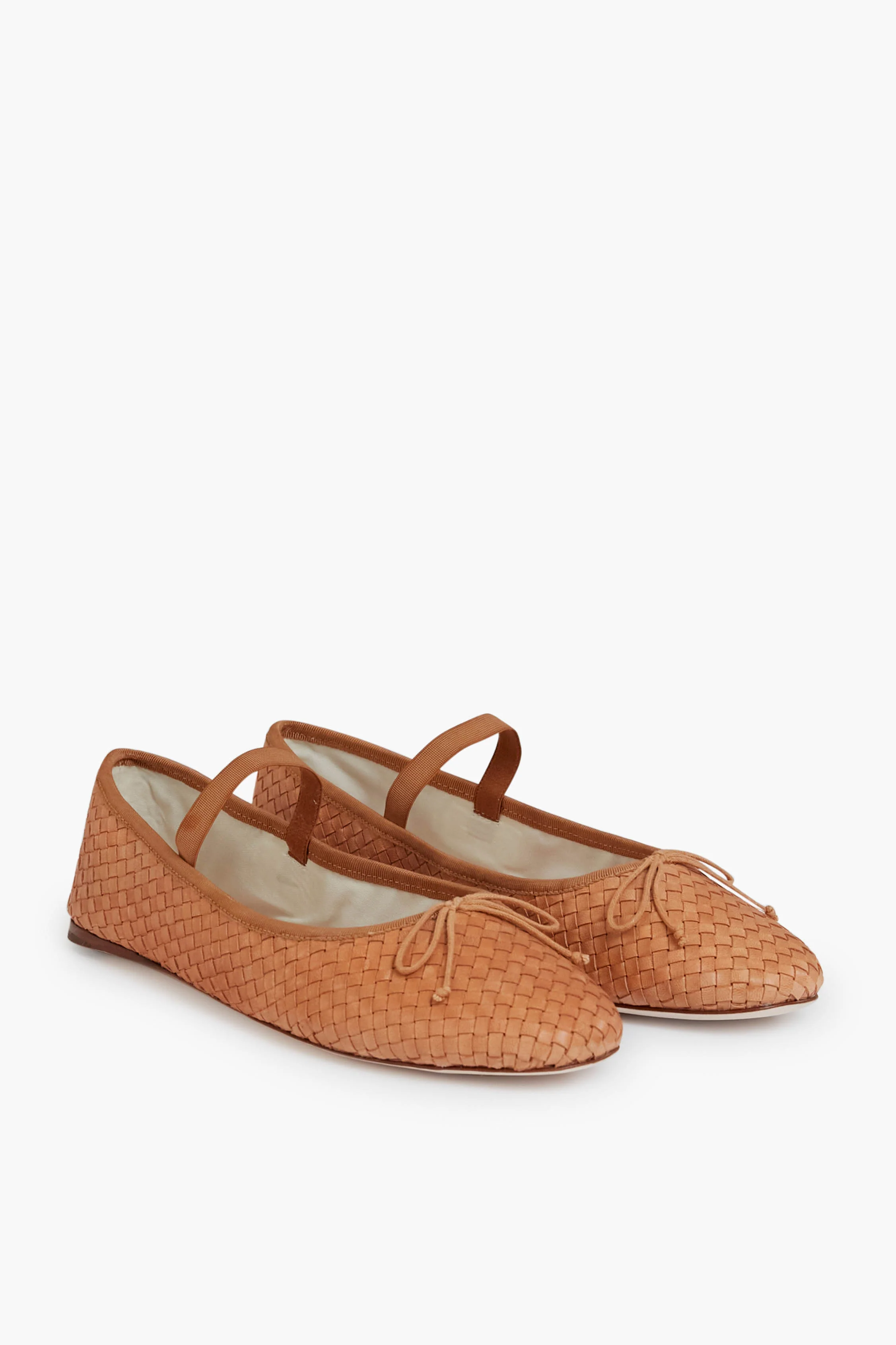 Honey Woven Leather Leonie Ballet Flat - Image 4