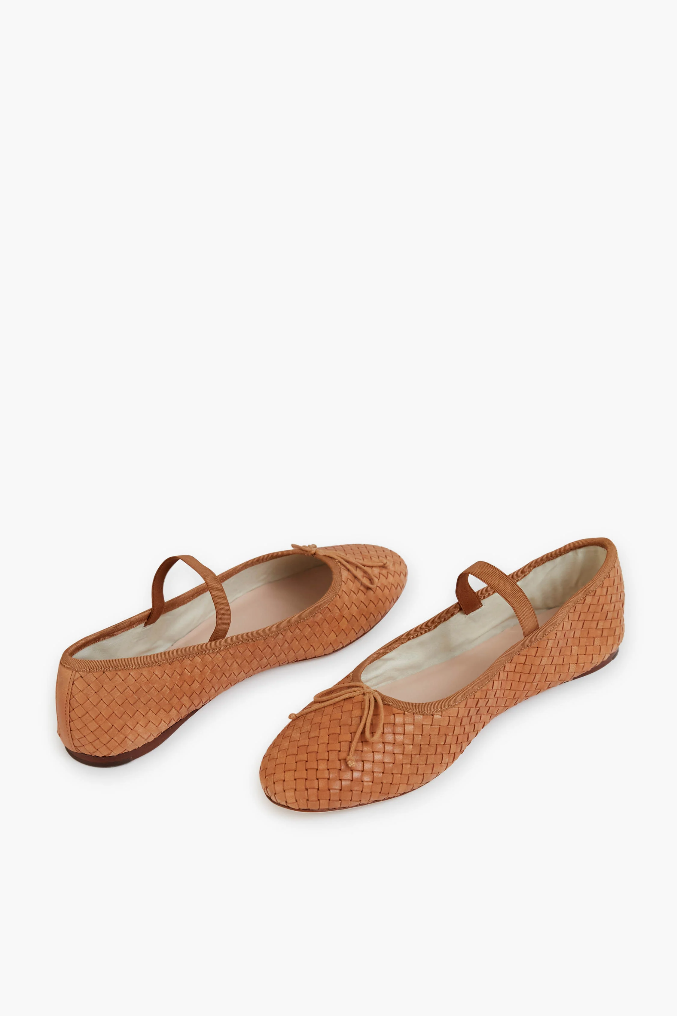 Honey Woven Leather Leonie Ballet Flat - Image 5
