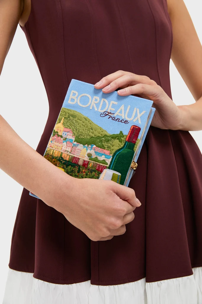 Hortensia Bordeaux Book Clutch - Image 2