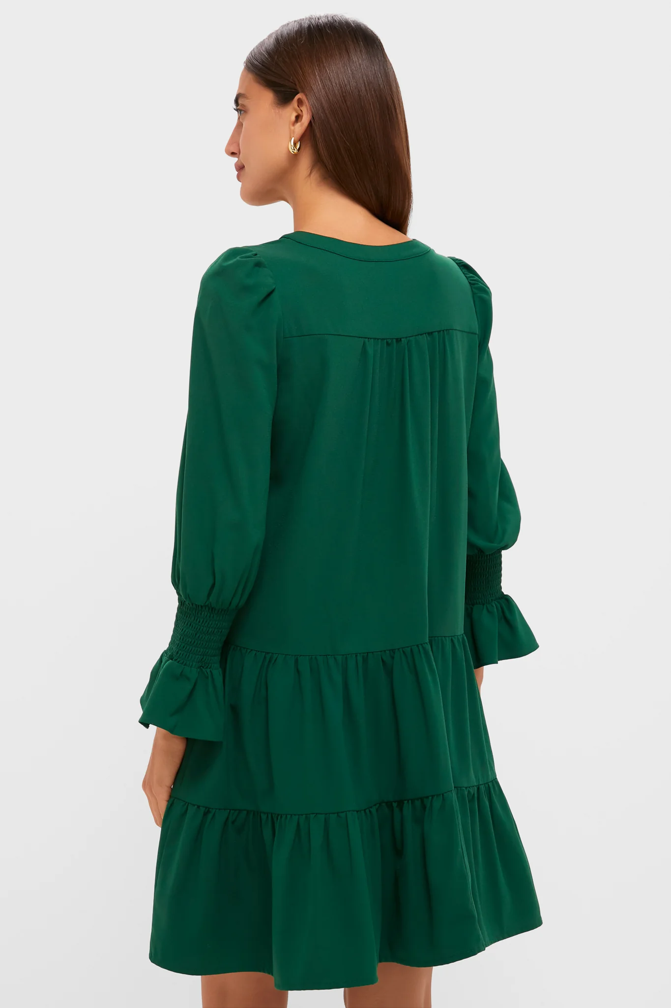 Hunter Green Crepe Kenzo Dress - Image 4