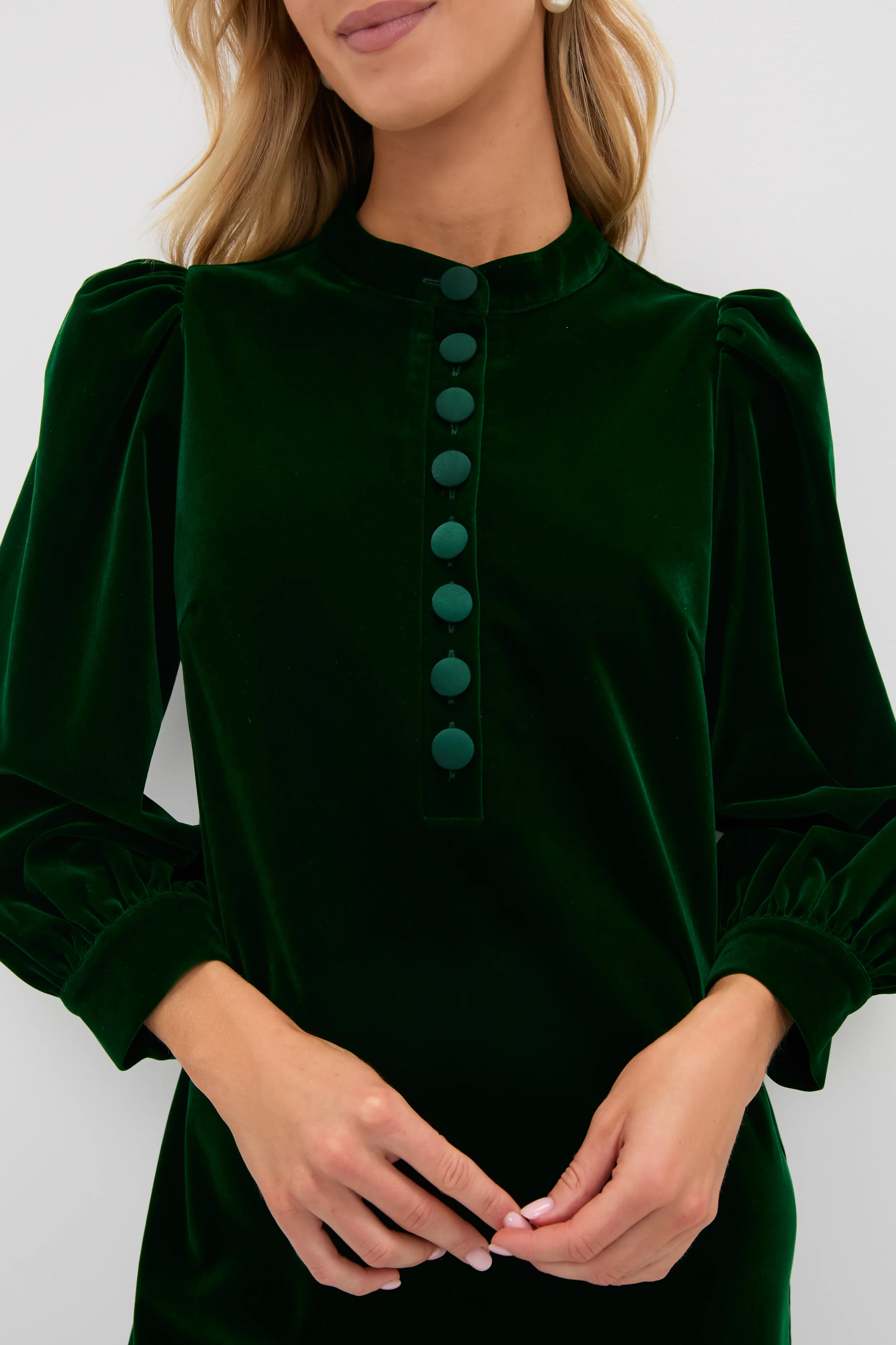 Hunter Green Velvet Samantha Dress - Image 5
